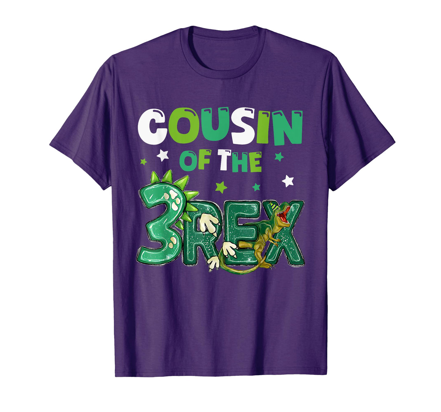 Cousin of the Three Rex Birthday Dinosaur Family Matching T-Shirt