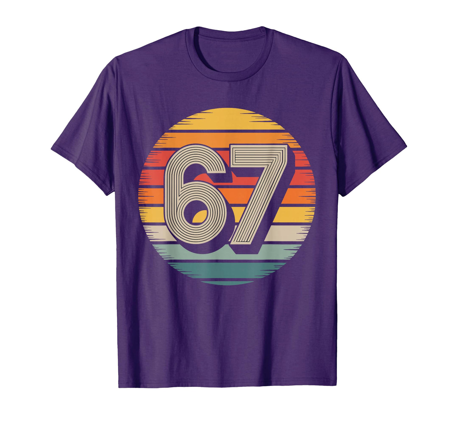 67 Meme Six Seven 6 7 Shirt Meme Funny Number Vintage T-Shirt