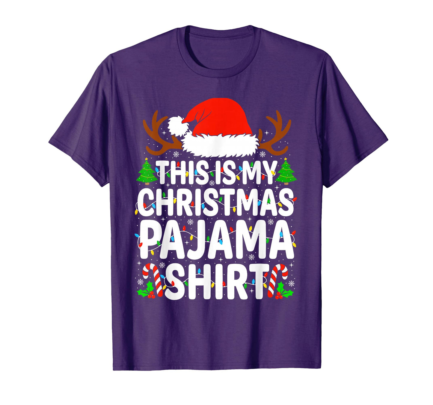 This is My Christmas Pajama Shirt Funny Xmas Matching Family T-Shirt