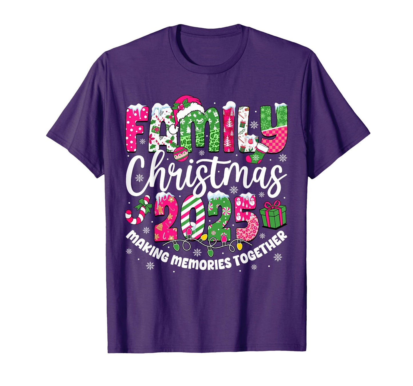 Family Christmas 2025 Matching Outfit Xmas Squad Santa Group T-Shirt