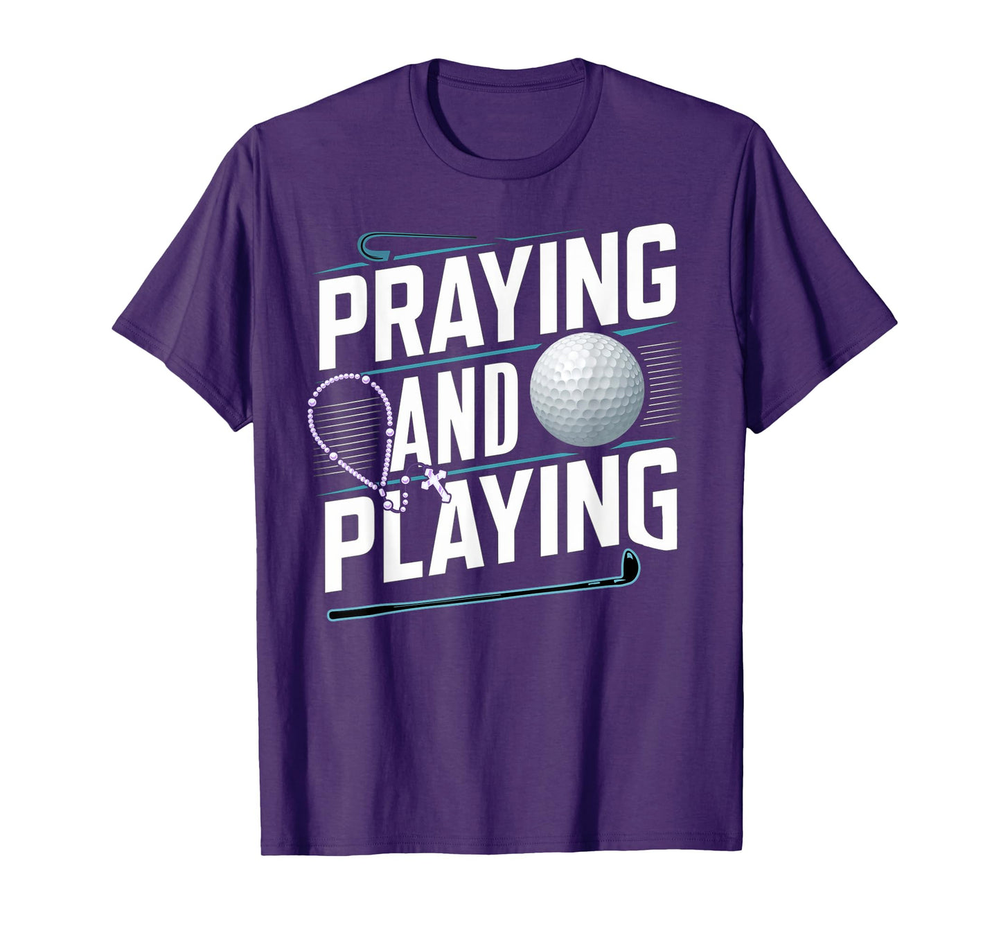 Praying Golfer - Pray God Jesus Golf - Golfing T-Shirt