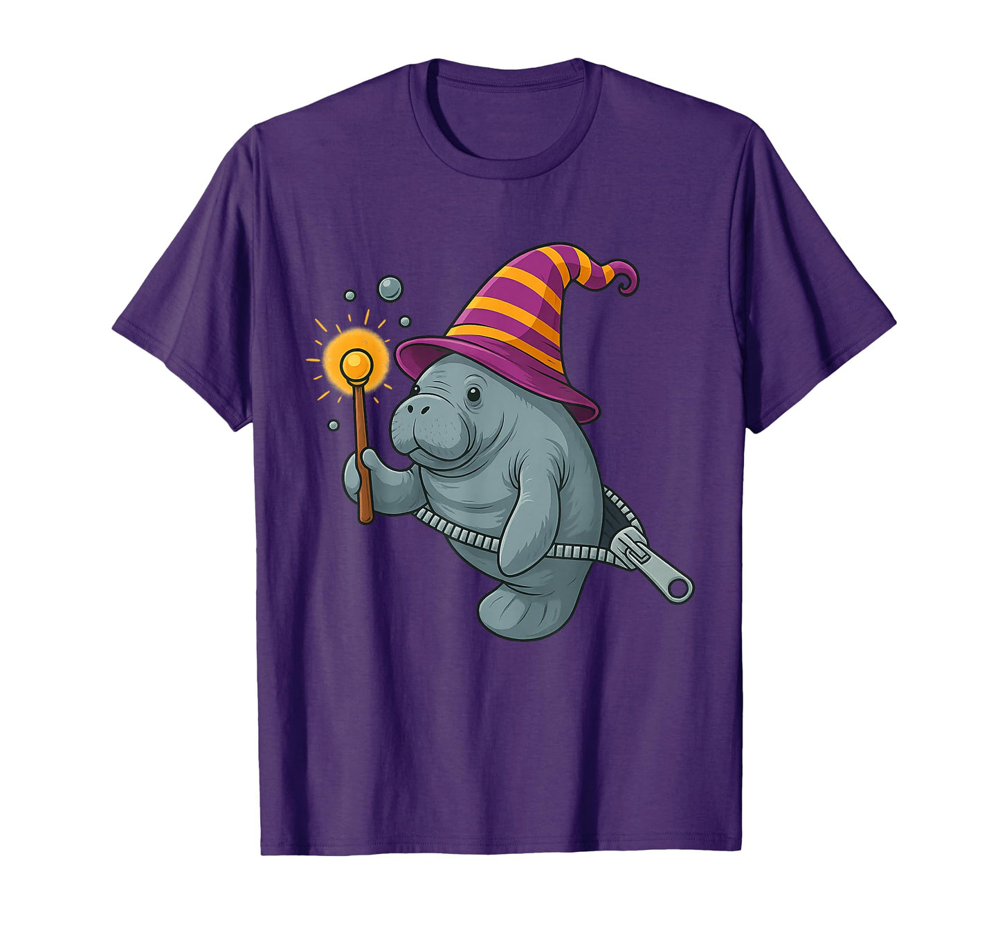 Manatee Emerging from Zipper - Ocean Animal Halloween Women T-Shirt