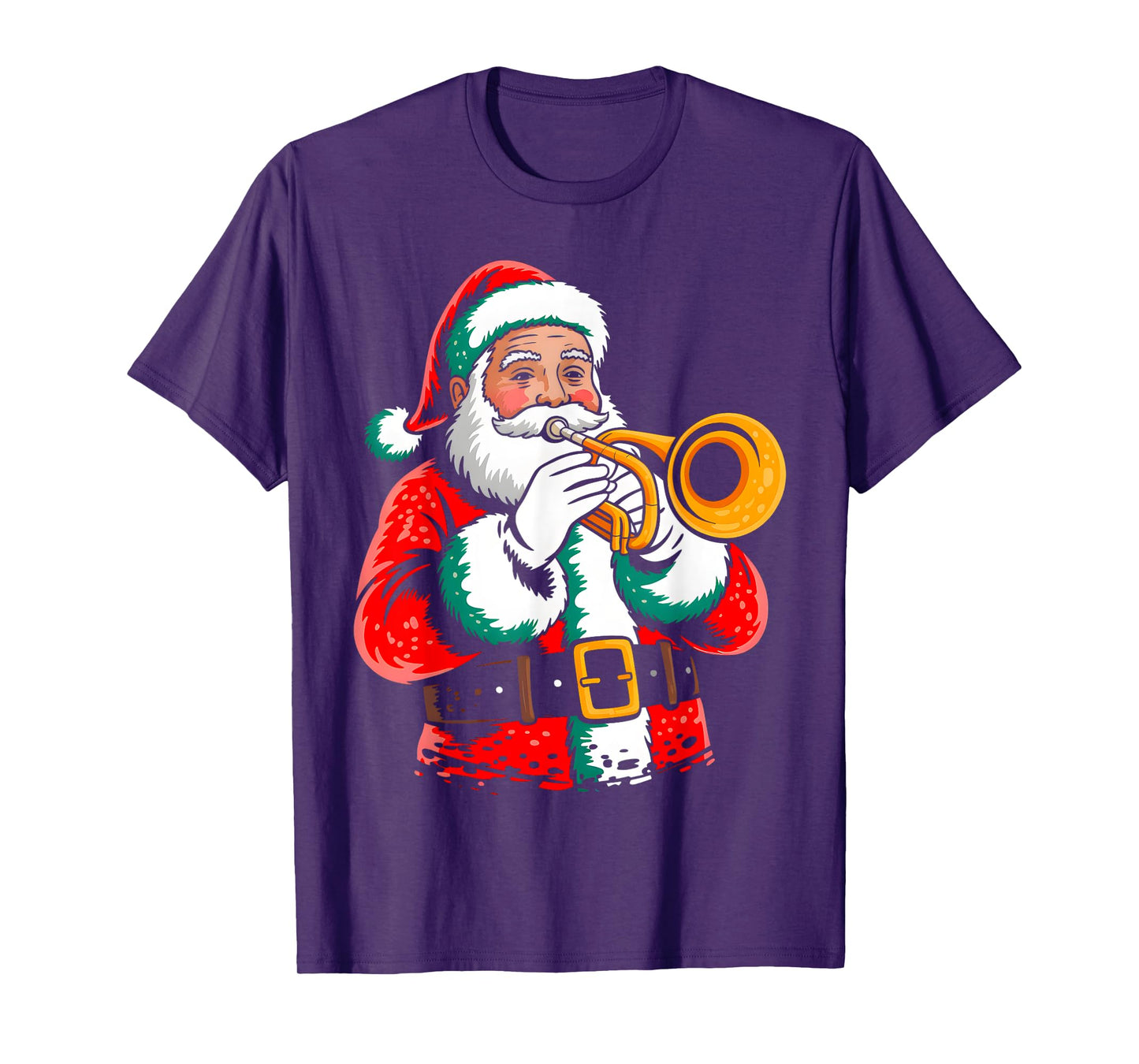 Santa Playing Tumpet Xmas Vibes Funny Christmas Pajama T-Shirt