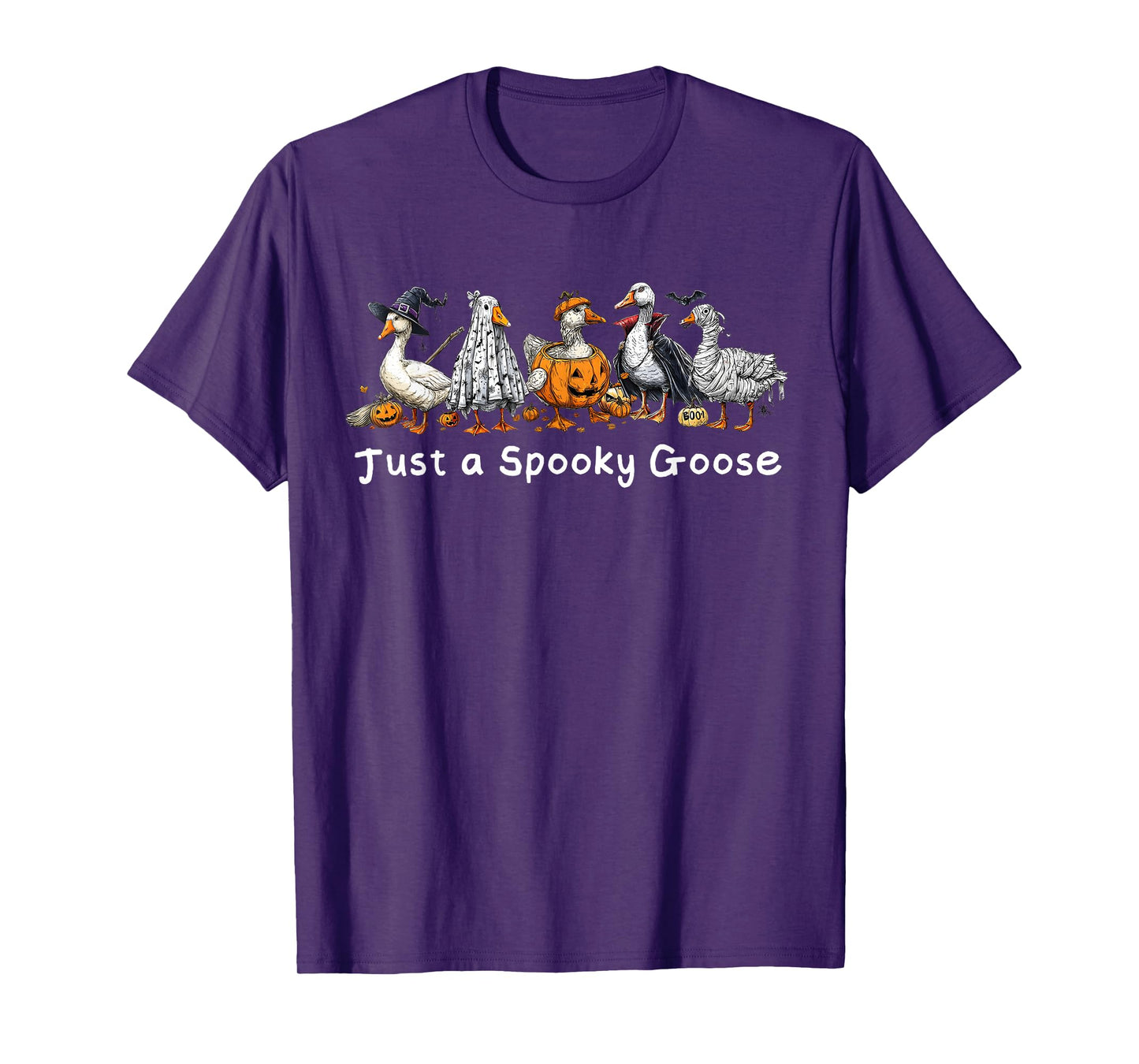 Funny Just A Spooky Goose Halloween Spooky Silly Goose T-Shirt