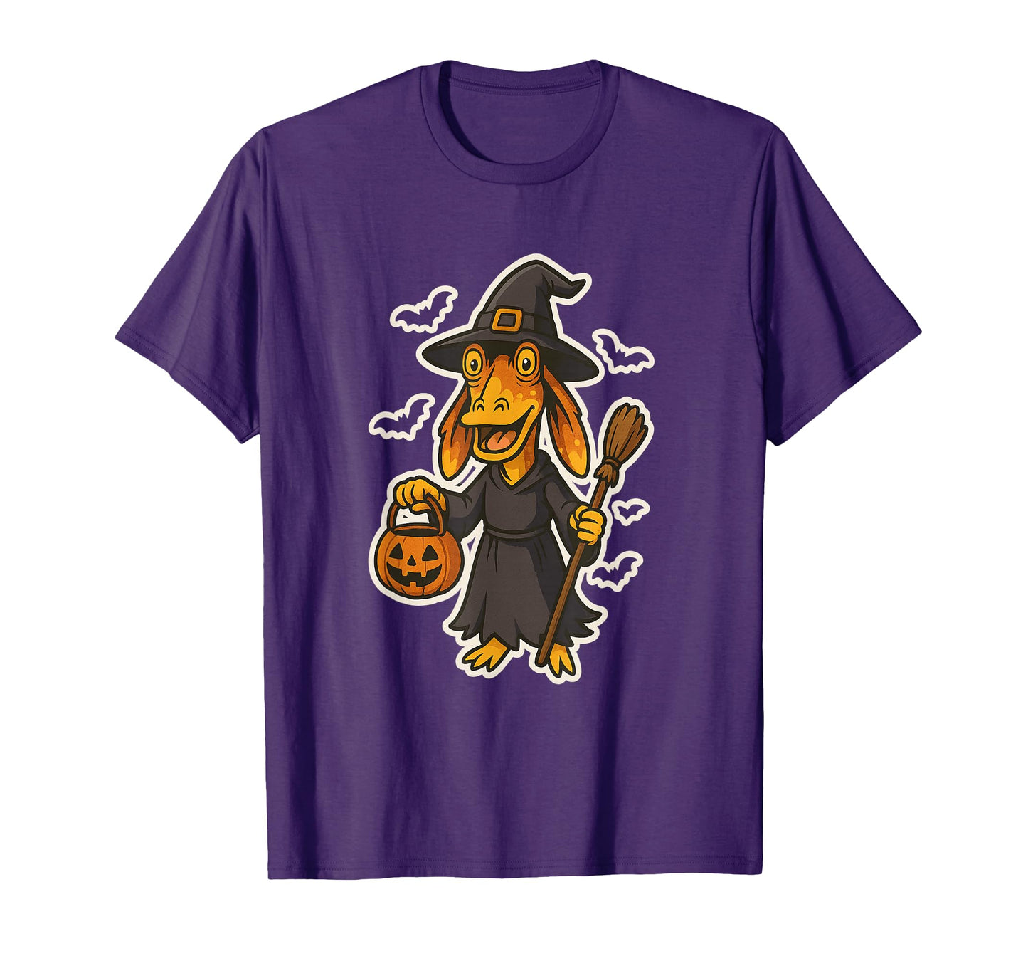 Cute Alien Witch - Galactic Halloween Cartoon T-Shirt