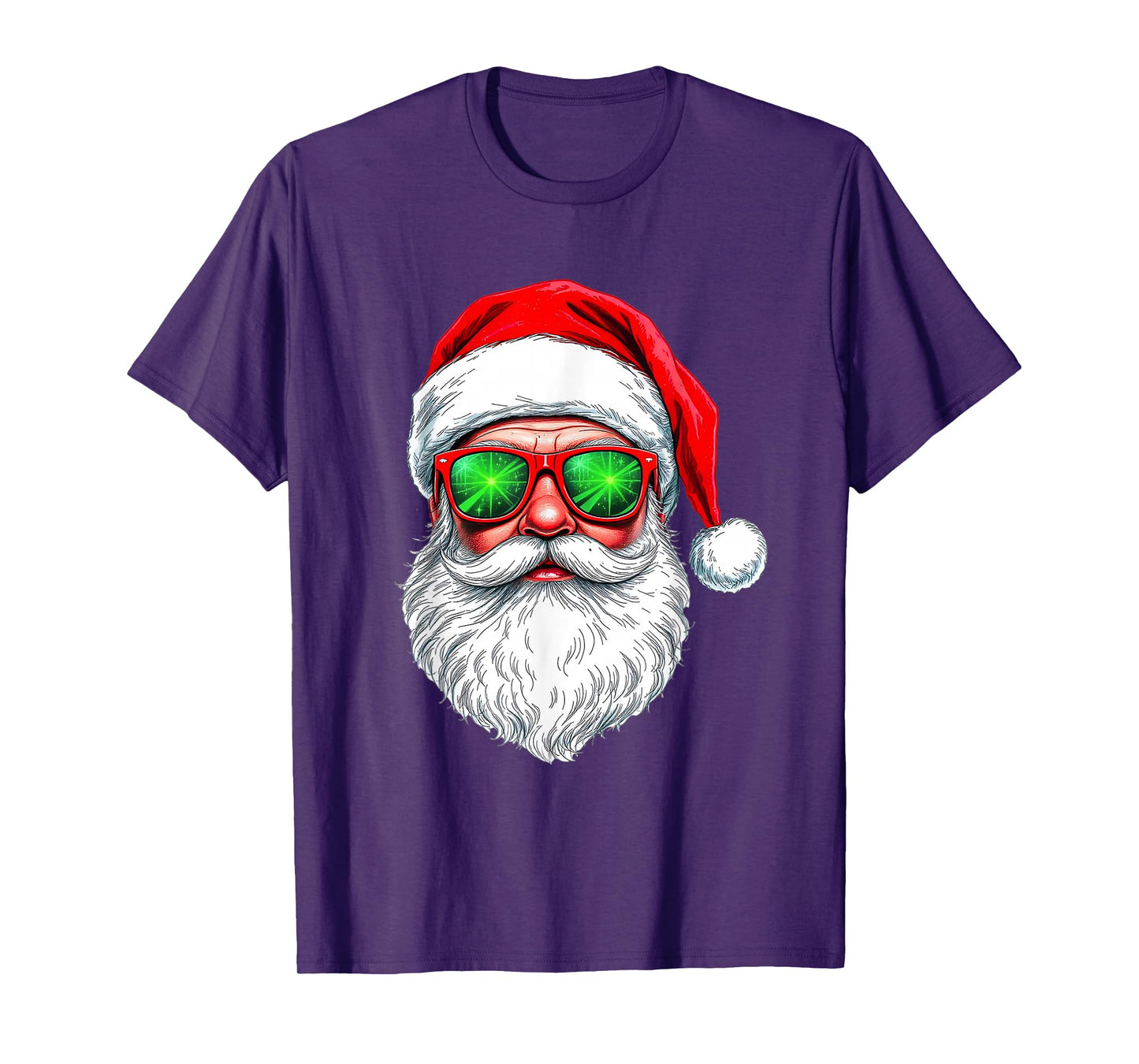 Cool Santa Claus Face Retro Sunglasses Christmas Men Boys T-Shirt