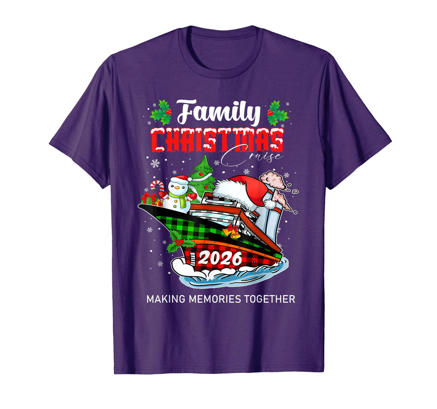 Family Christmas Cruise 2026 Matching Family Cruise Holiday T-Shirt