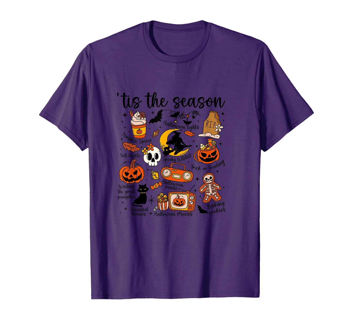 Amazing Spooky Creepy Halloween Witch Broom T-Shirt