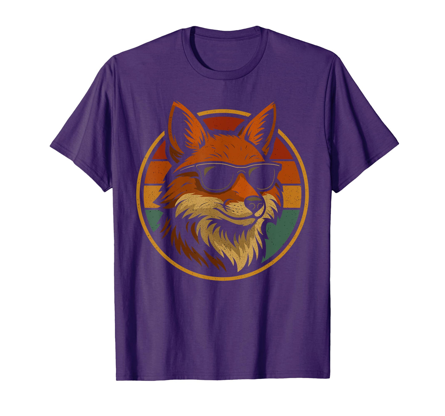 Cool Fox With Sunglasses Retro Forest T-Shirt