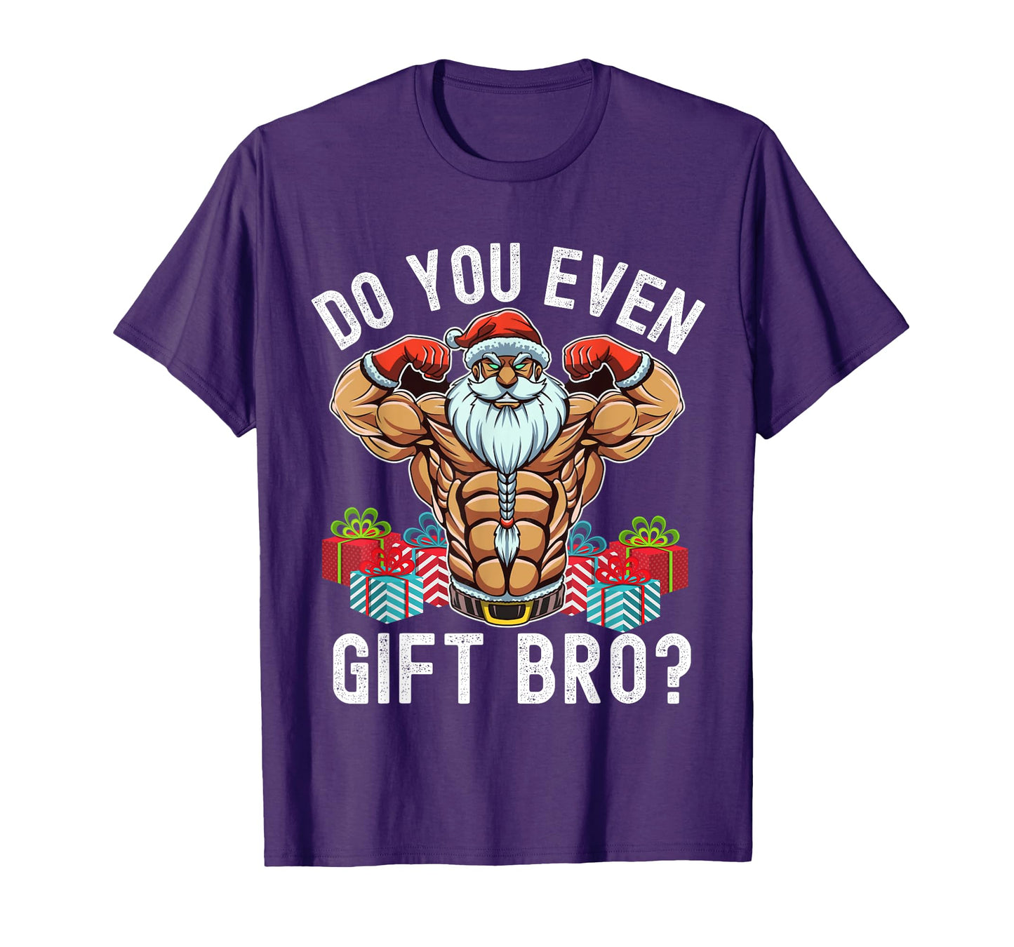 Weightlifting Bodybuilding Christmas Santa Christmas Workout T-Shirt