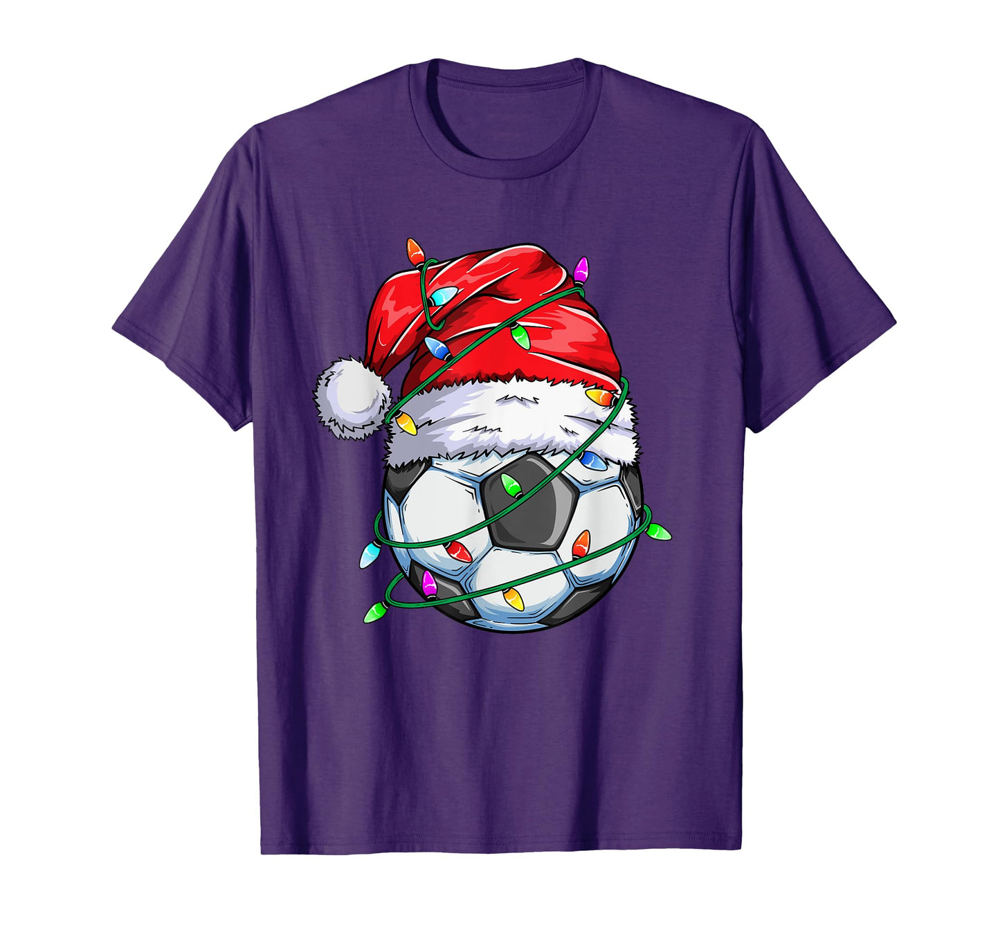 Santa Soccer Ball Sports Design- Christmas Soccer Player T-Shirt