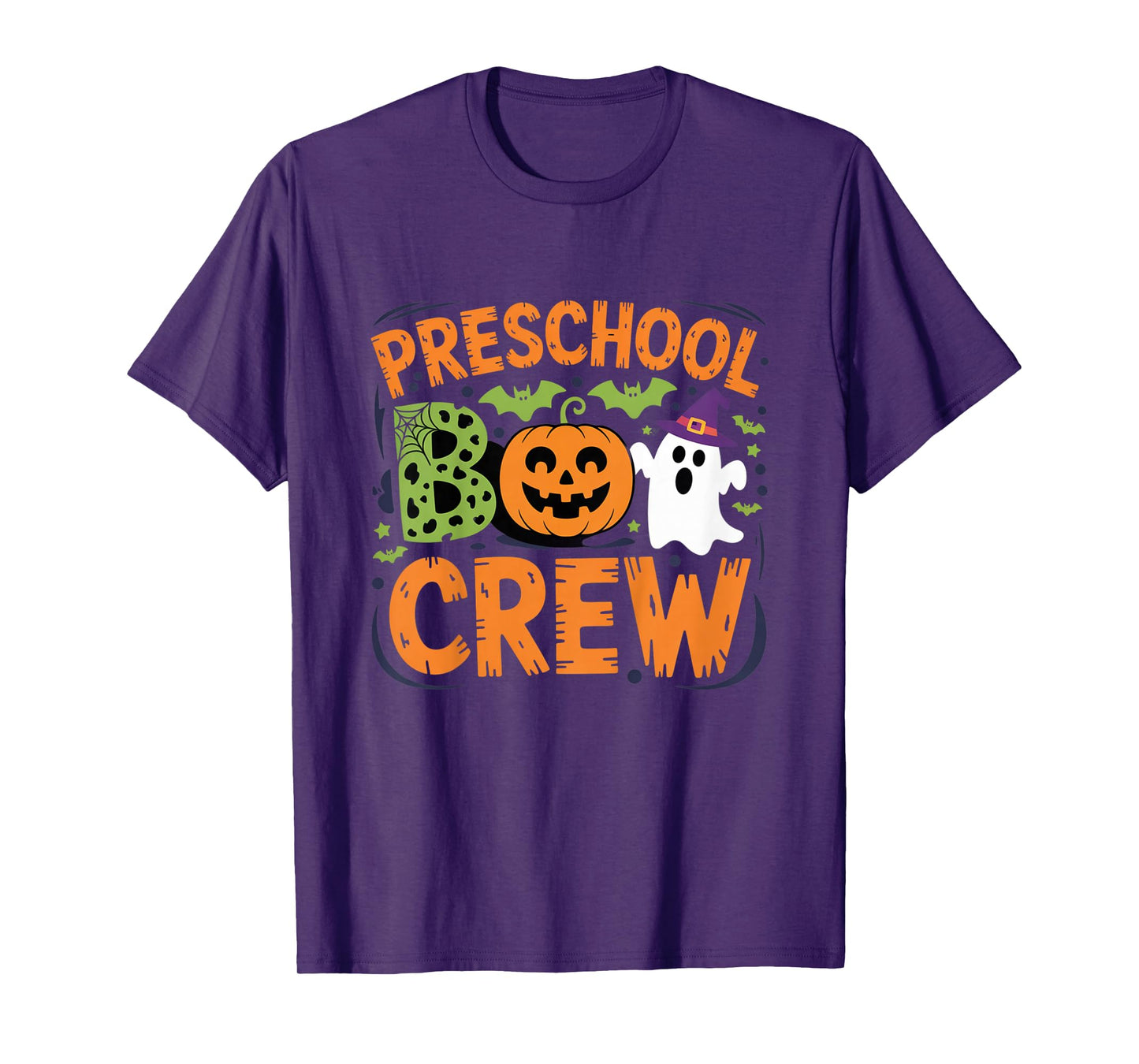 Preschool Boo Crew Halloween Matching Outfit Kids Teachers T-Shirt
