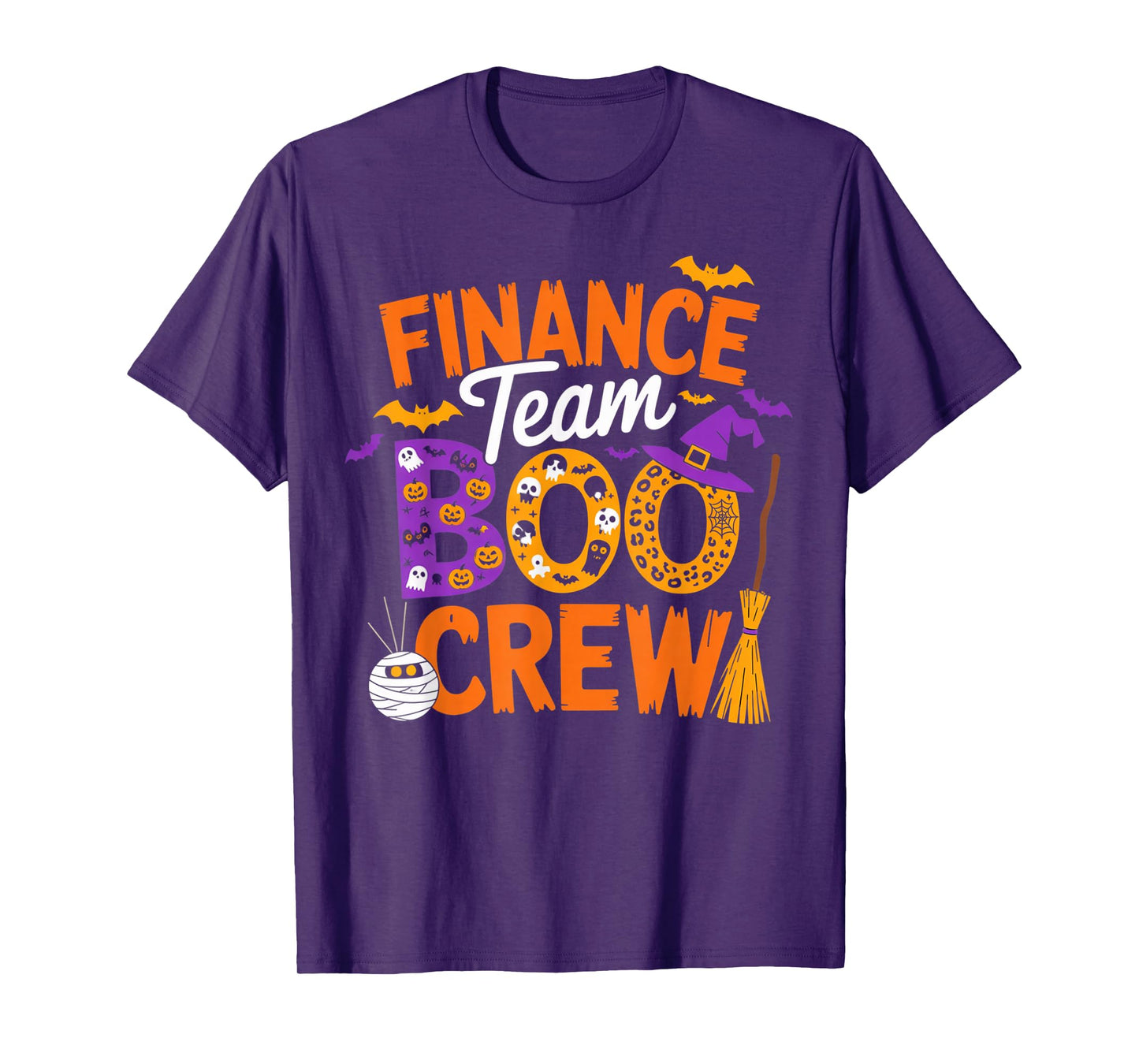 Finance Team Boo Crew Halloween Matching Spooky Outfit T-Shirt
