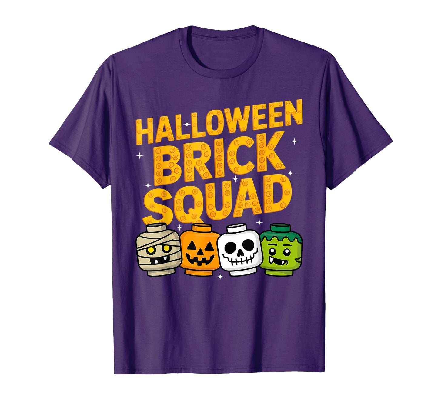 Halloween Brick Squad Costume Master Builder Blocks Building T-Shirt