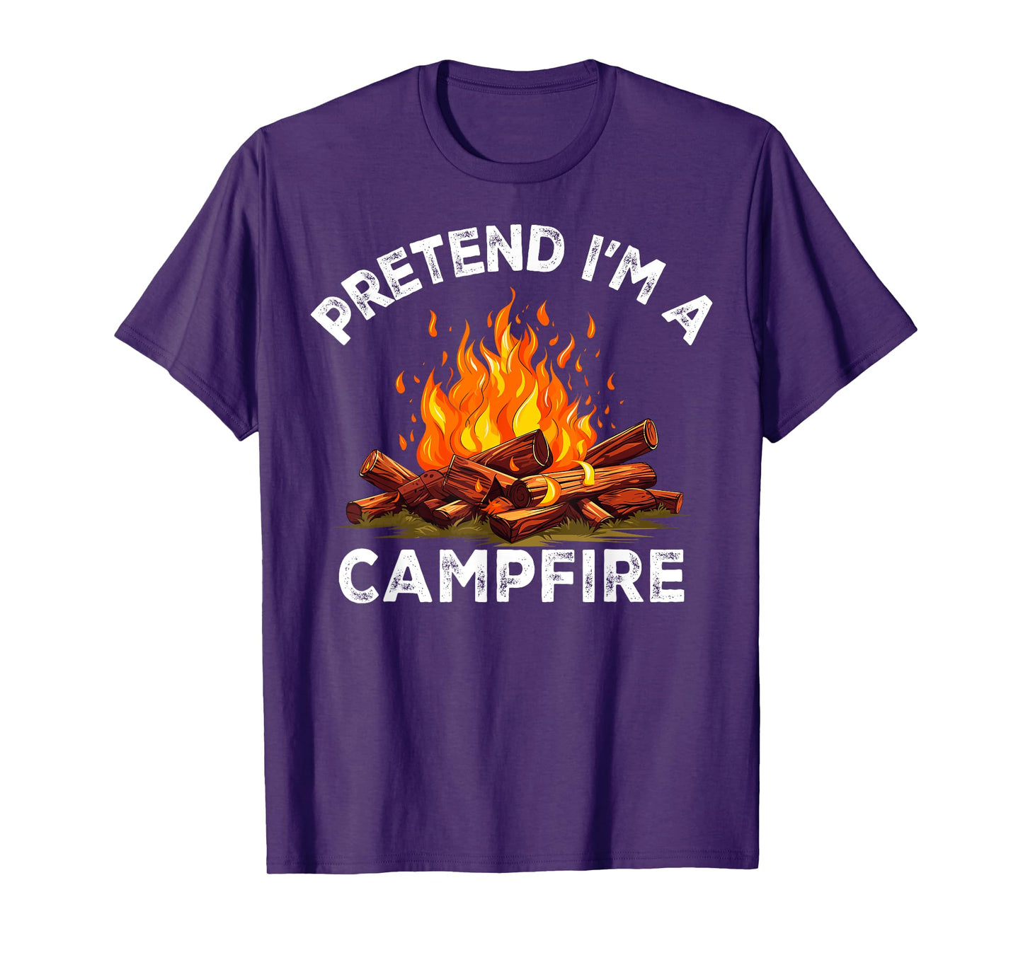 Pretend I'm Campfire Camping Holiday Funny Halloween Costume T-Shirt