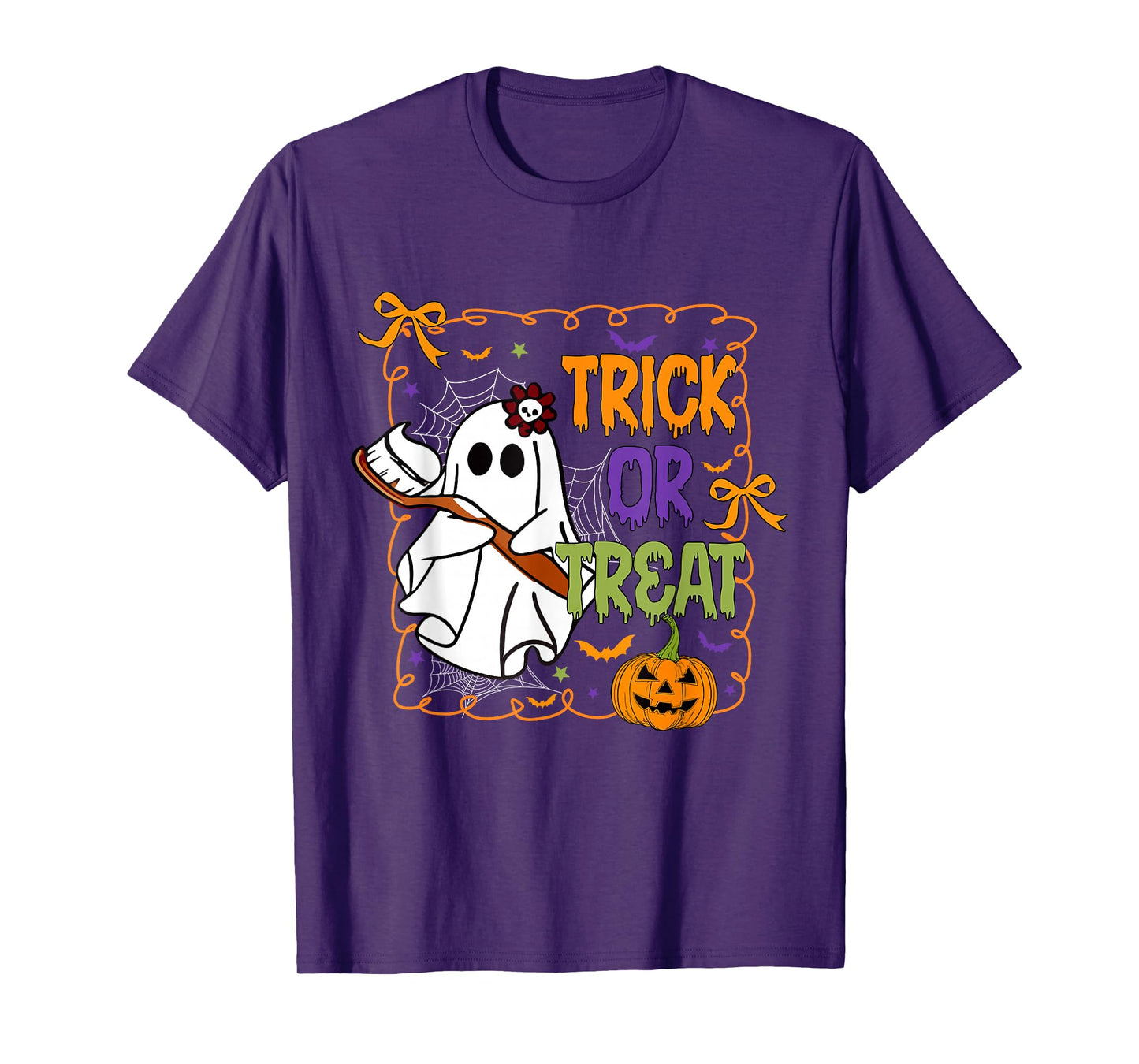 Trick-or-Treat Dental Boo Ghost Halloween Costume Women Men T-Shirt