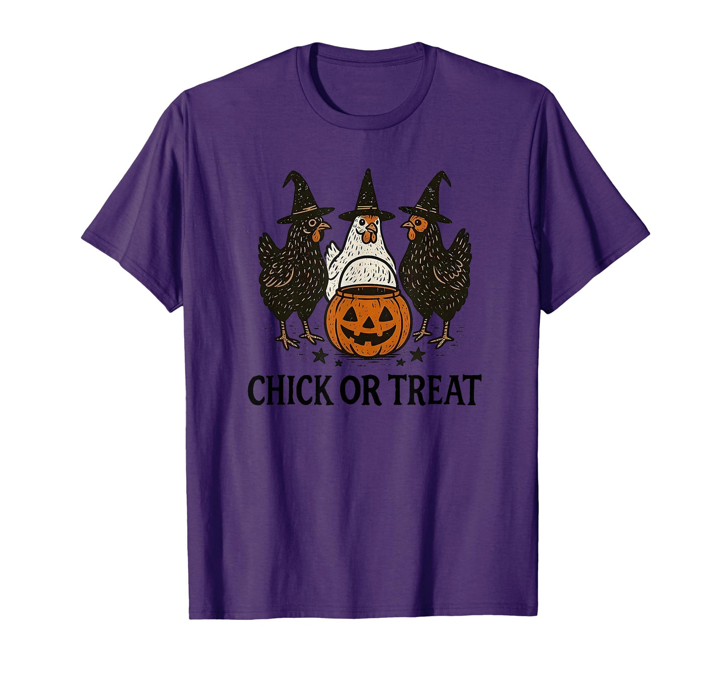 Chick Or Treat Halloween Pumpkin Ghost T-Shirt