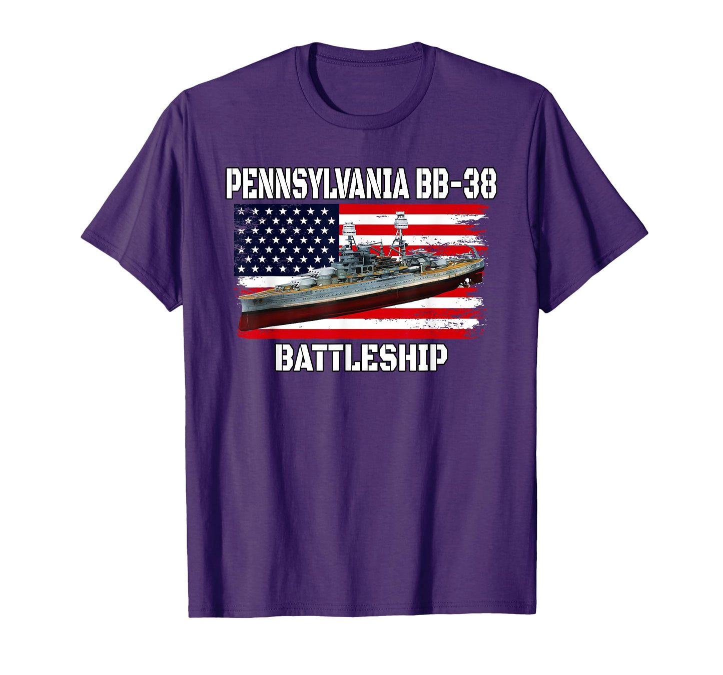 USS Pennsylvania BB-38 Battleship Veteran Father Dad Grandpa T-Shirt