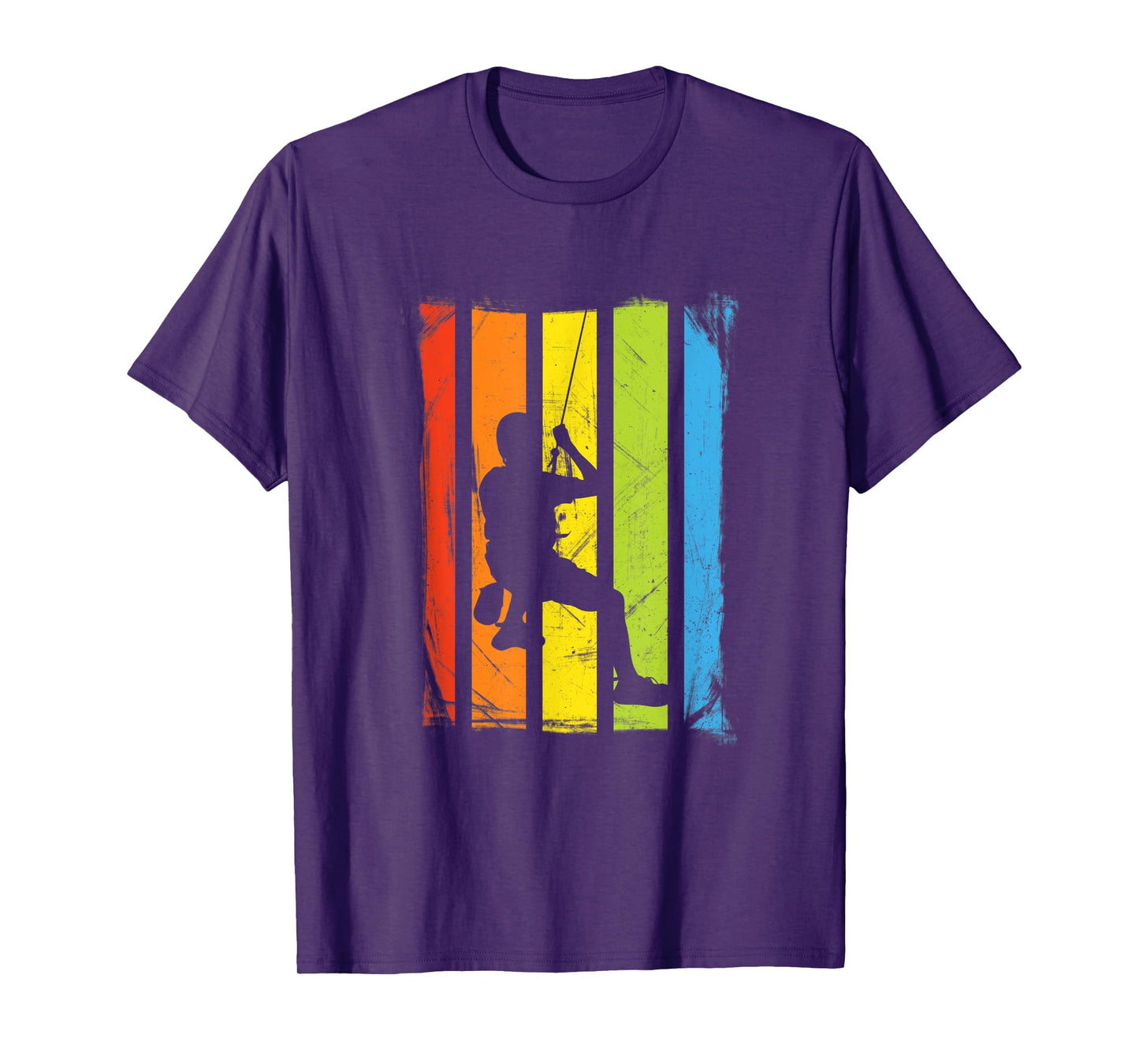 Rock Climbing TShirt | Rainbow Distressed Design