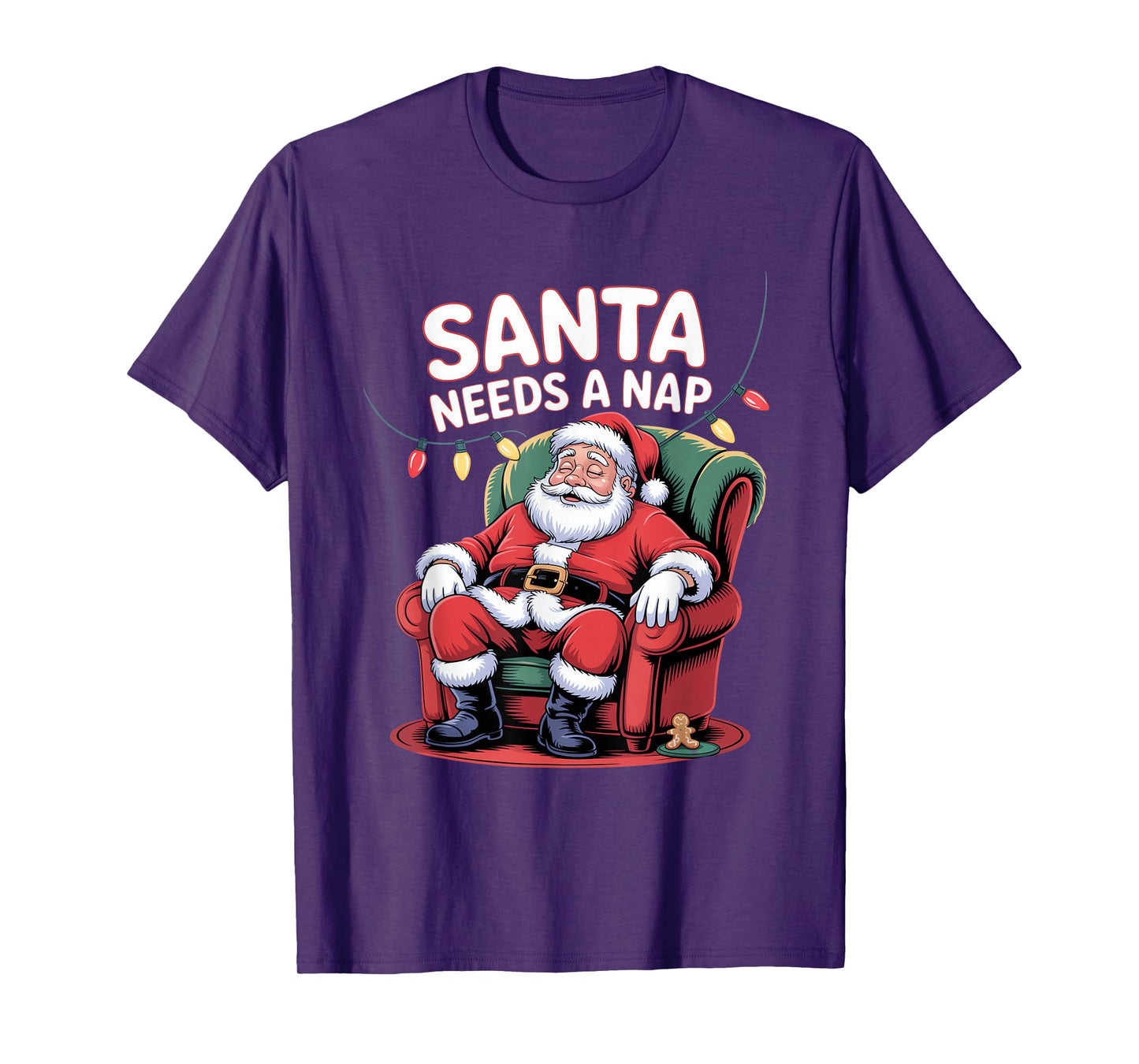 Santa Needs A Nap Funny Christmas Holiday Humor T-Shirt