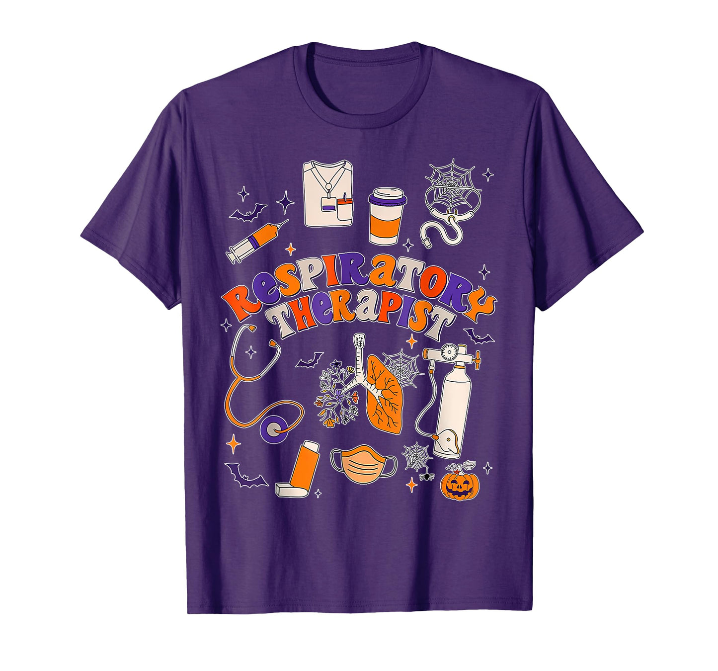 Respiratory Therapist Halloween Shirt Zombie Scary Pumpkin T-Shirt