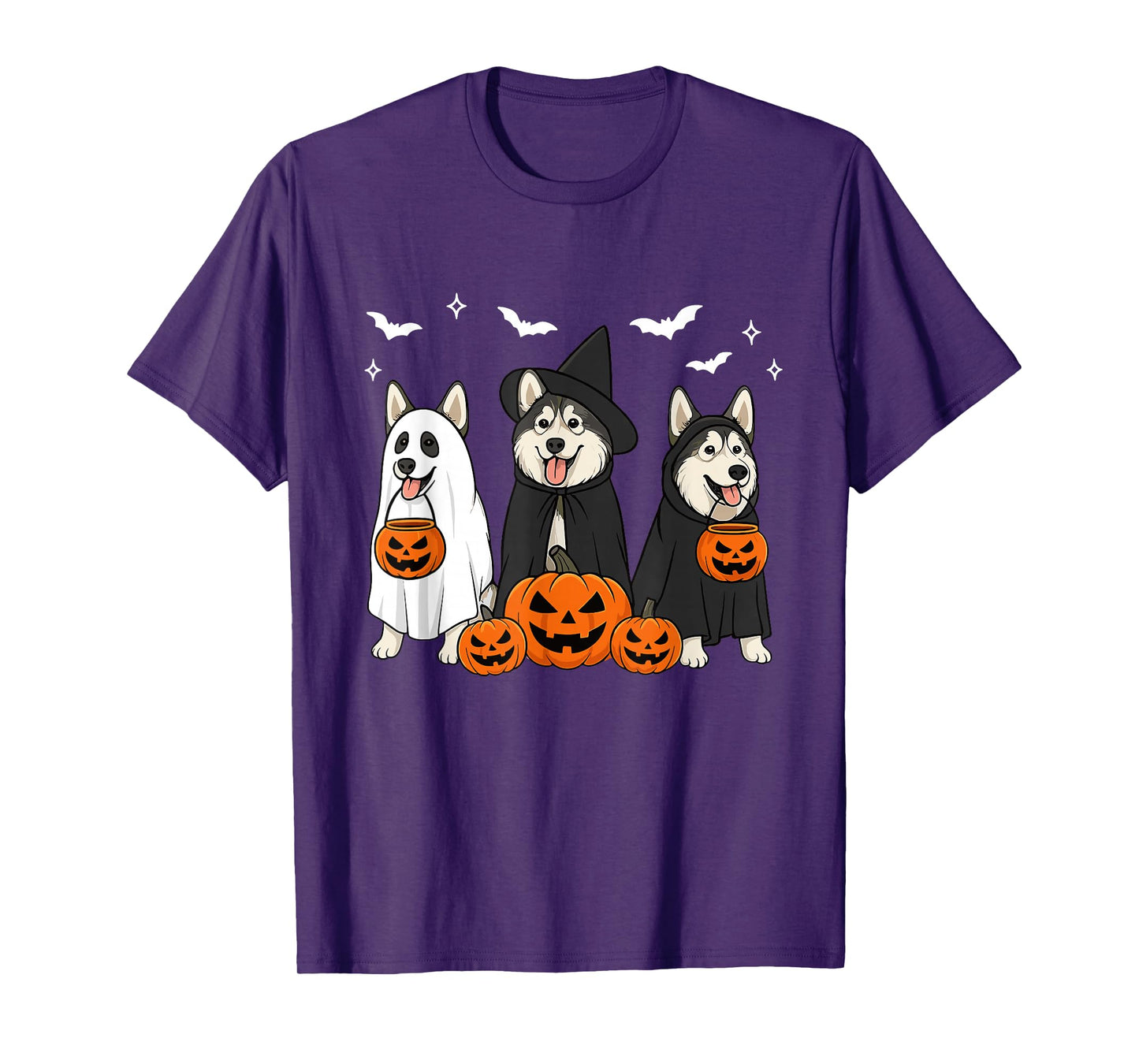 Alaskan Malamute Halloween Malamute Witch Malamute Dog Mom T-Shirt