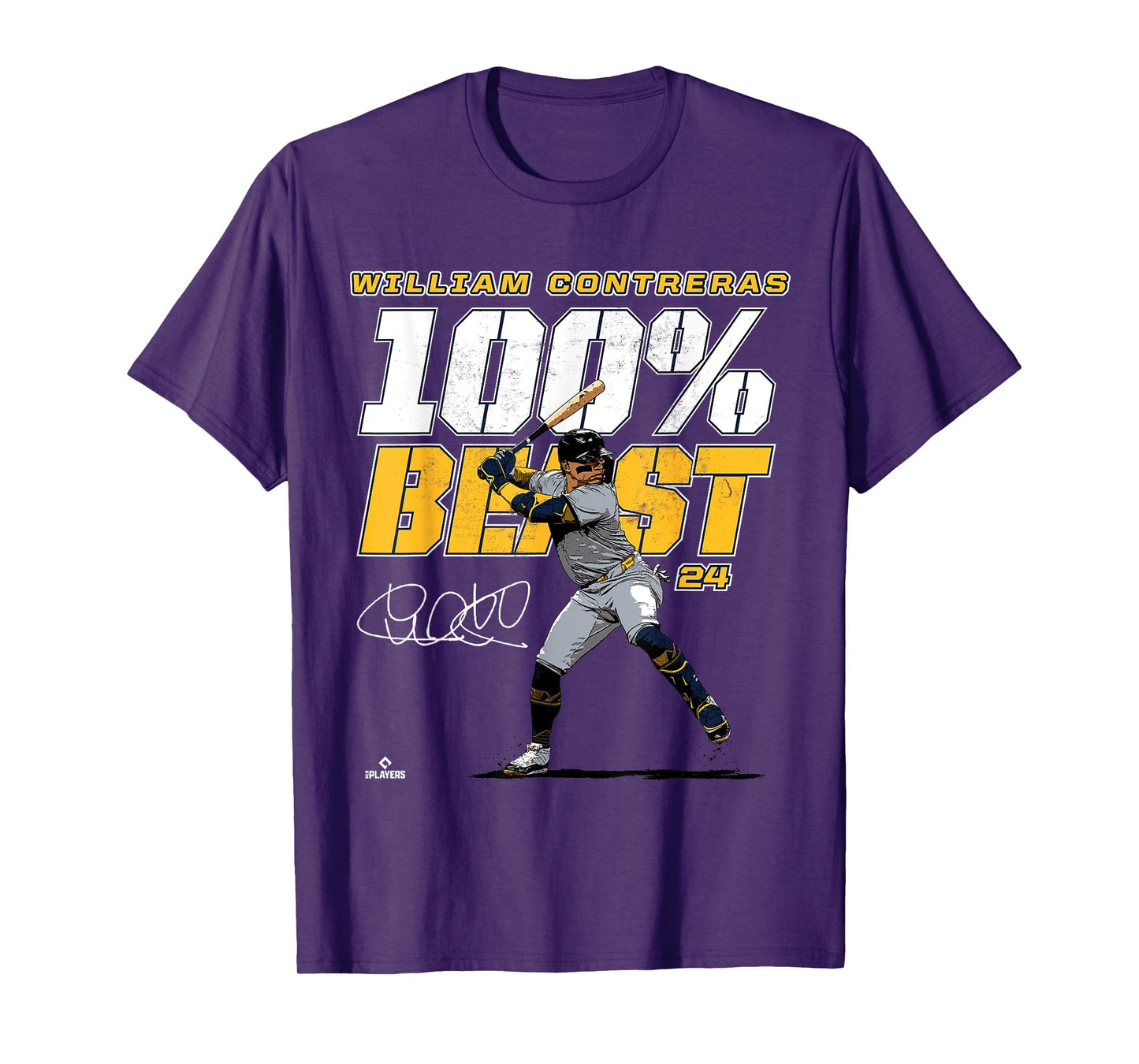 100% Beast William Contreras Milwaukee MLBPA T-Shirt