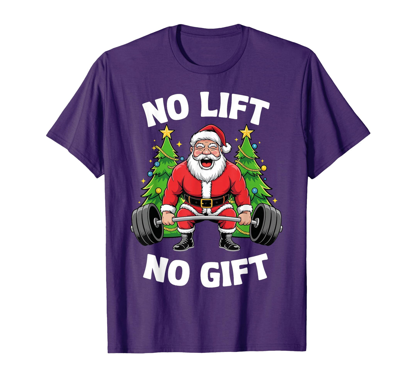 Funny Workout Santa Matching Family Christmas Gym Humor T-Shirt