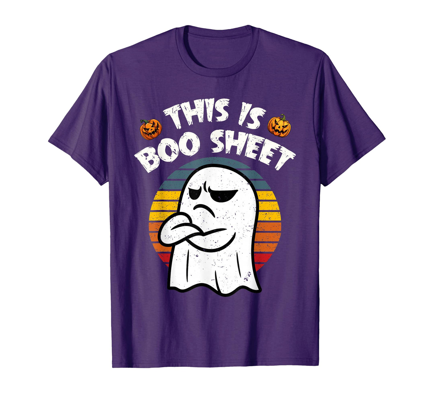 This is Boo Sheet Ghost Retro Halloween Costume Men Women T-Shirt