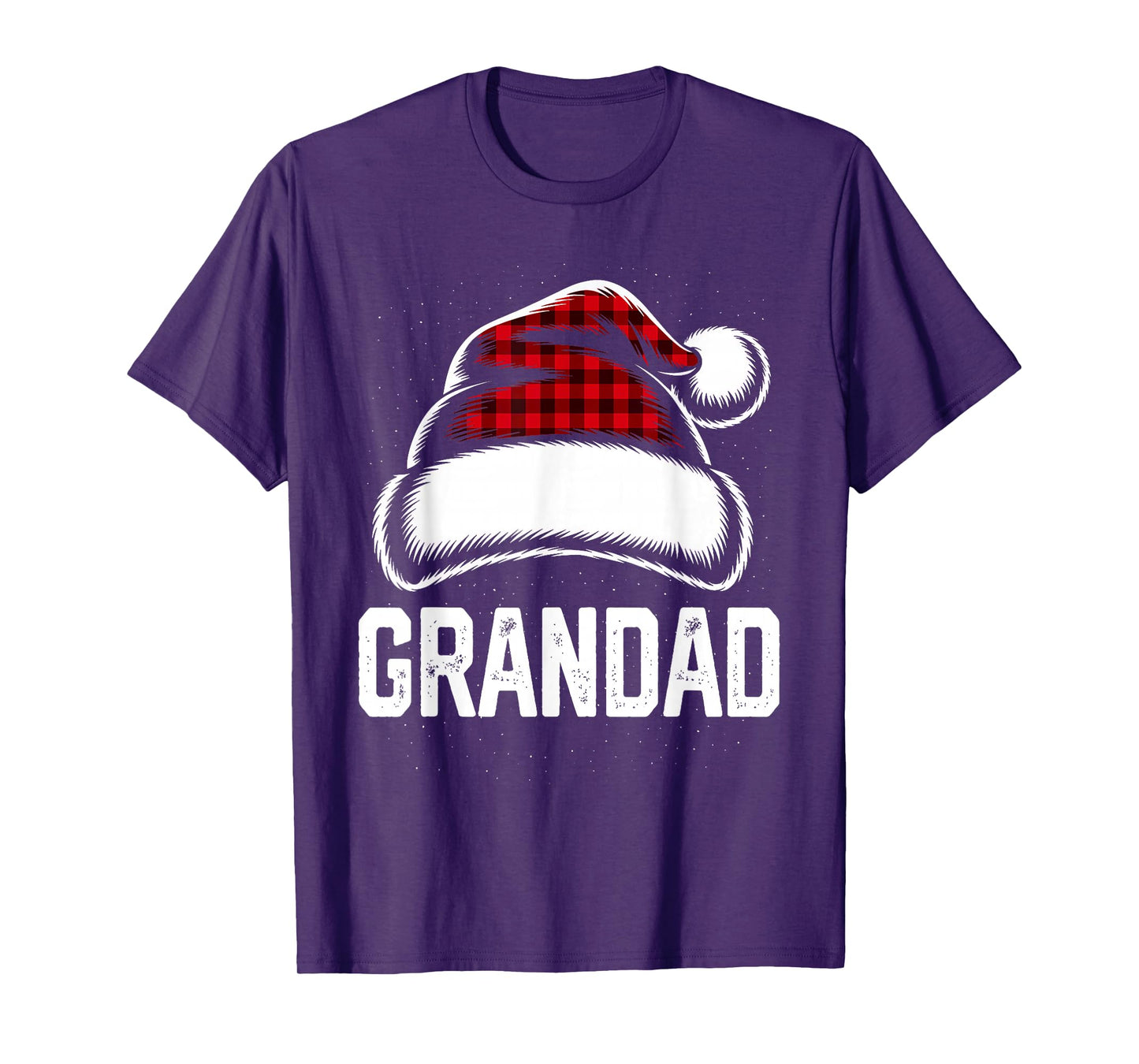 Grandad Santa Red Plaid Christmas Family Matching Pajamas T-Shirt