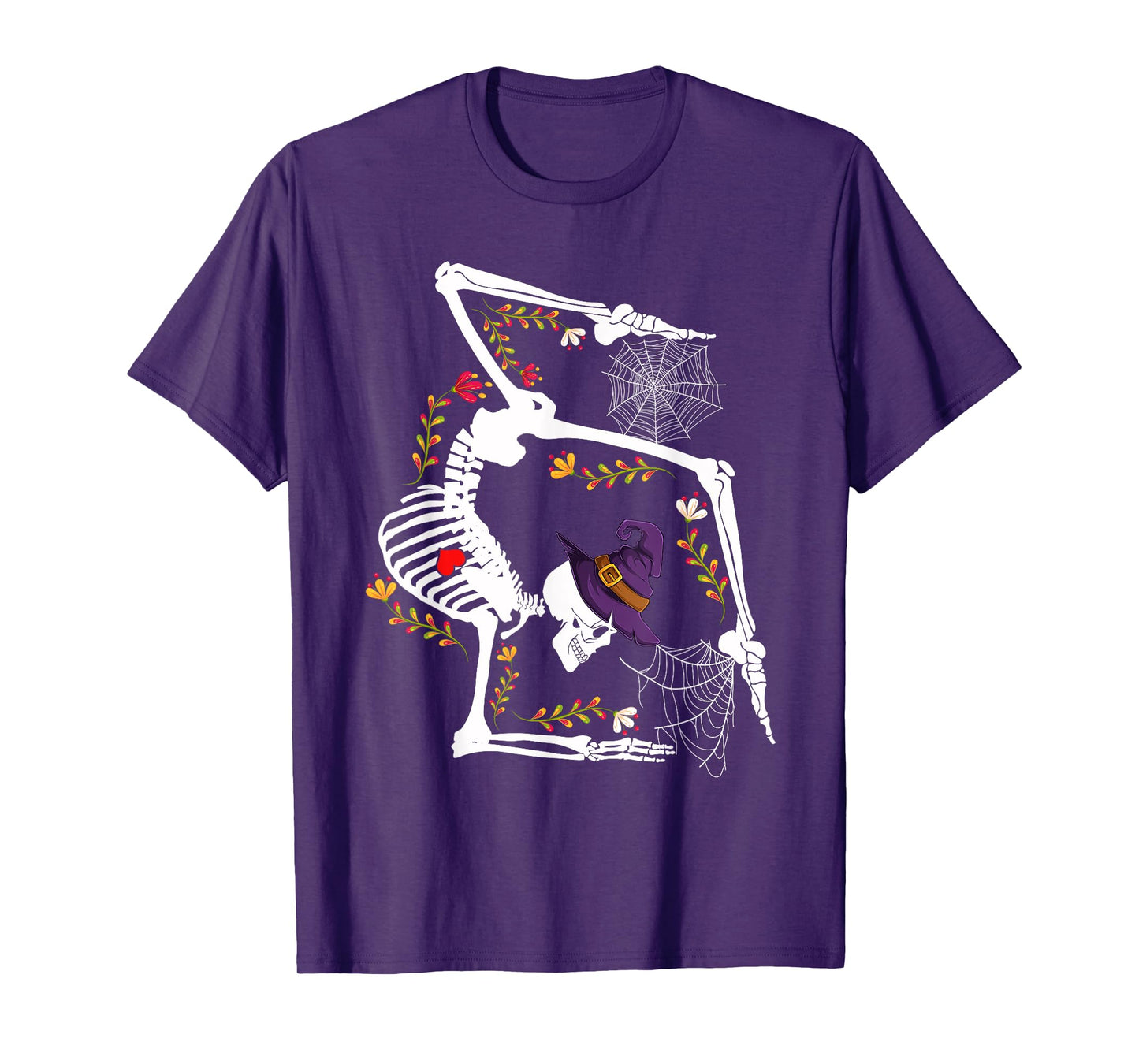 Skeleton Gymnast Lazy Halloween Costume Funny Gymnastics T-Shirt