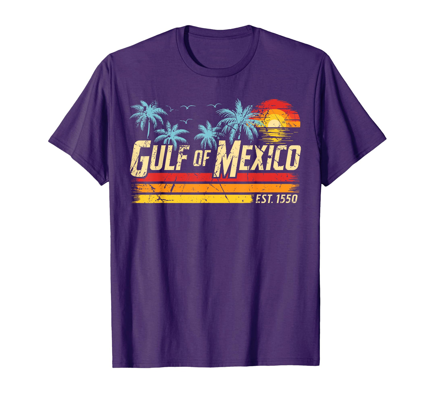 Gulf of Mexico Forever Retro Vintage Beach Mens Women T-Shirt