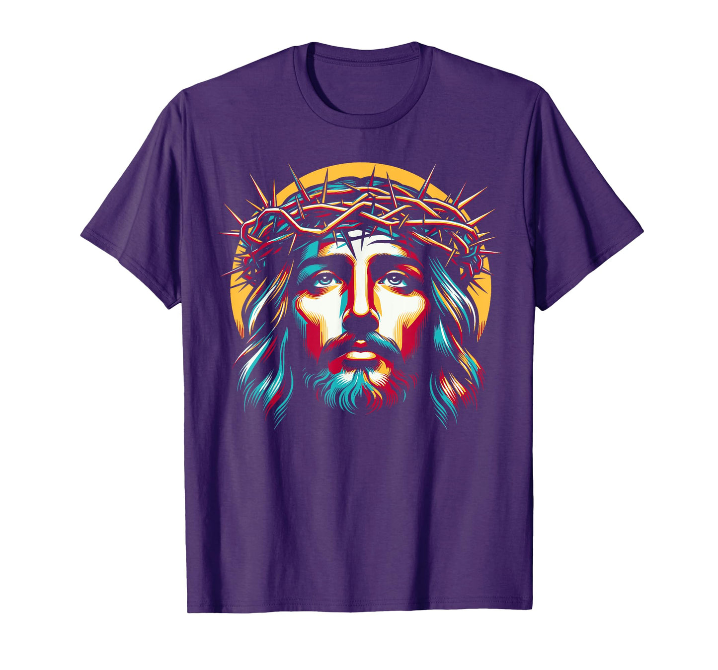 Jesus Christ Crown Of Thorns Religious Christian Faith T-Shirt