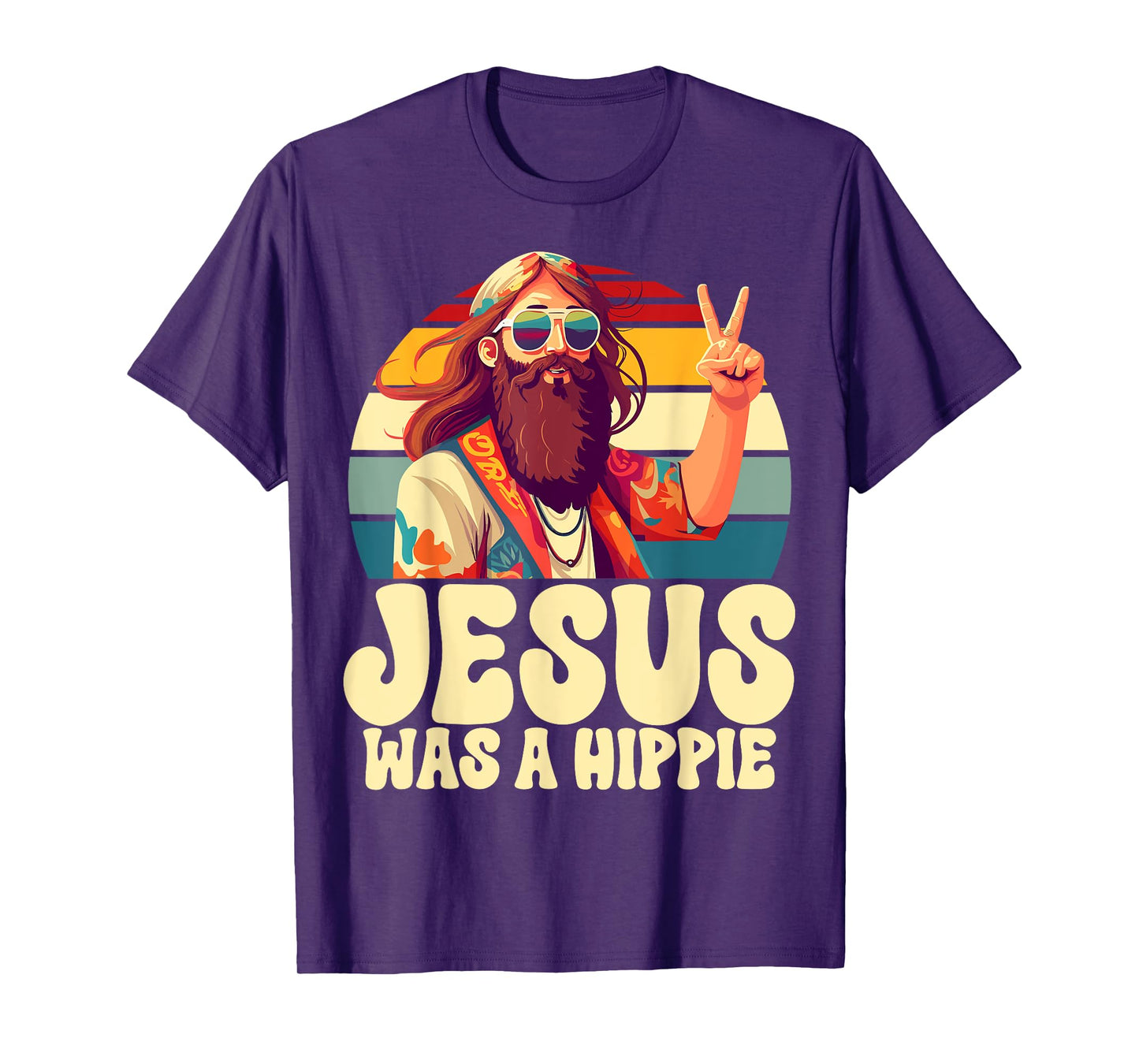 Jesus was a Hippie T-Shirt, Small, Black