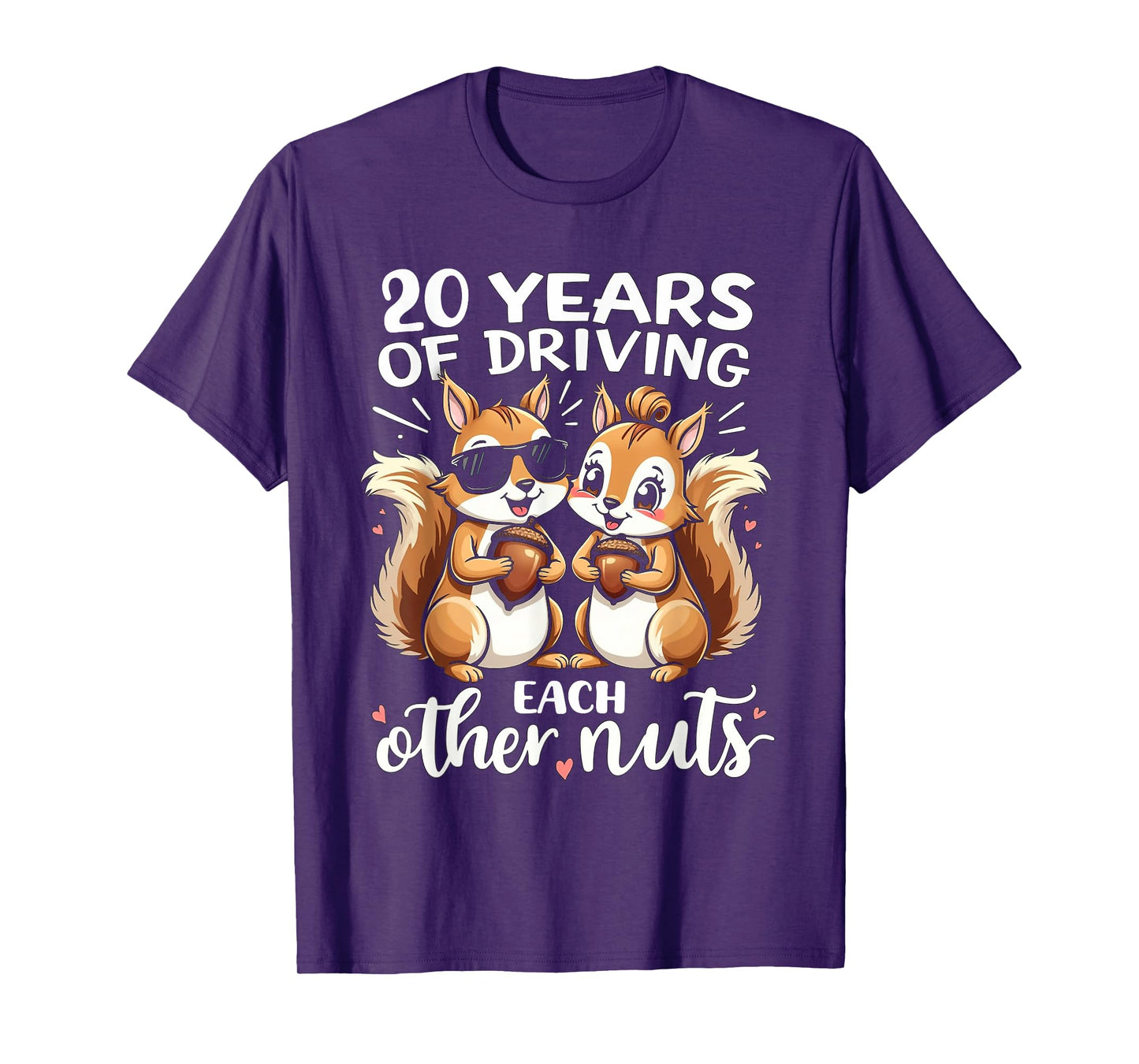 20 Years Of Driving Each Other Nuts Funny Couple Anniversary T-Shirt