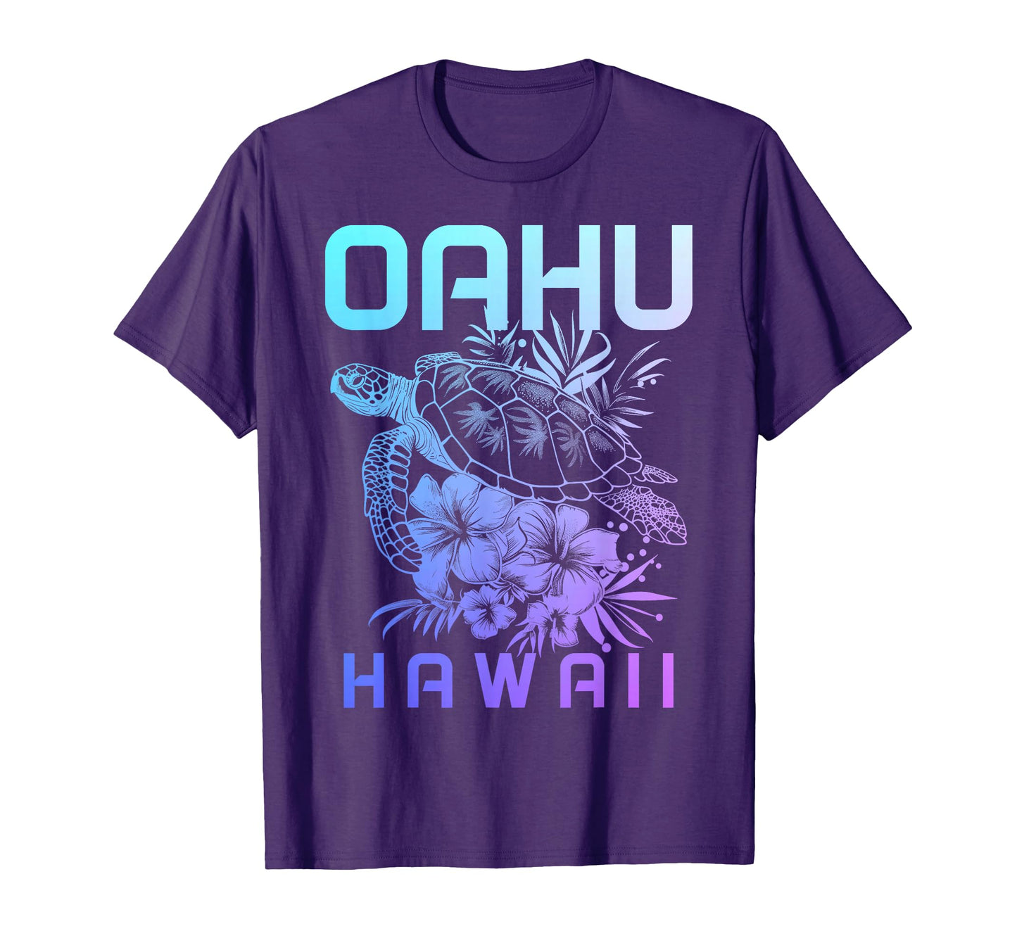 Oahu Hawaii Sea Turtle Hawaiian Surfer Souvenir T-Shirt