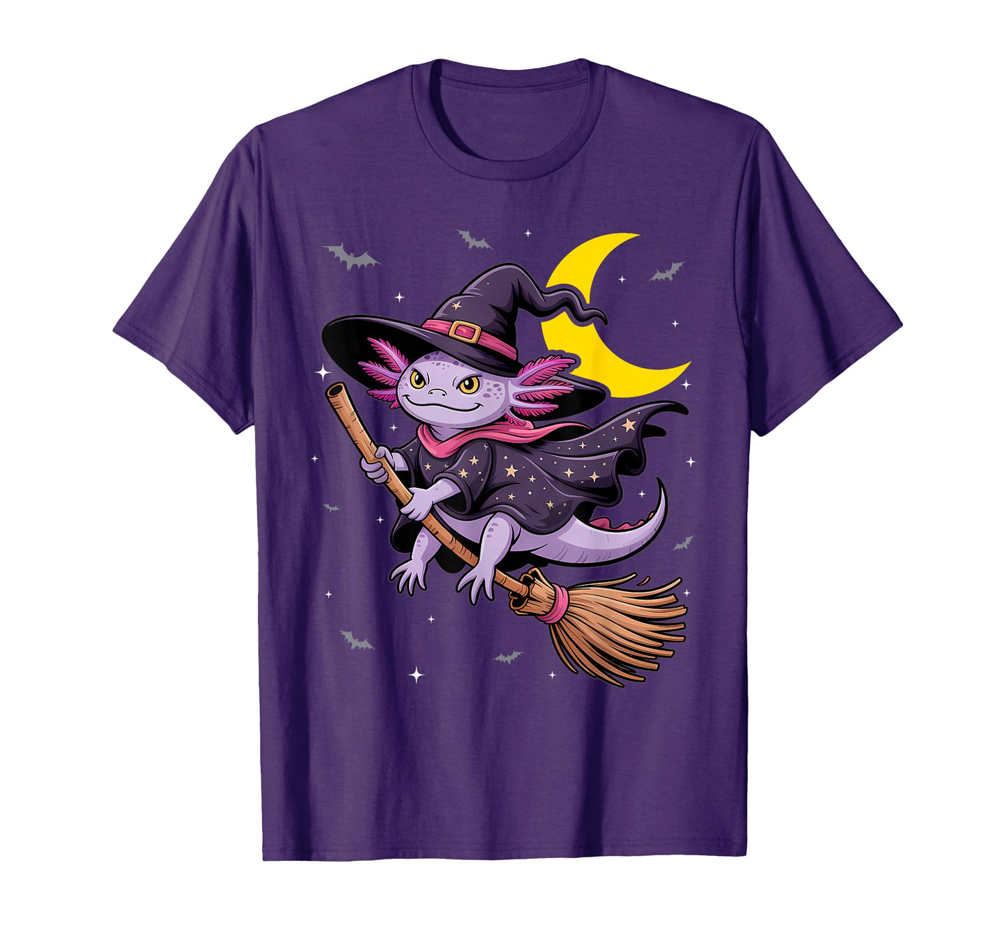 Witch Gothic Aesthetic Wicca Halloween Axolotl Lover T-Shirt