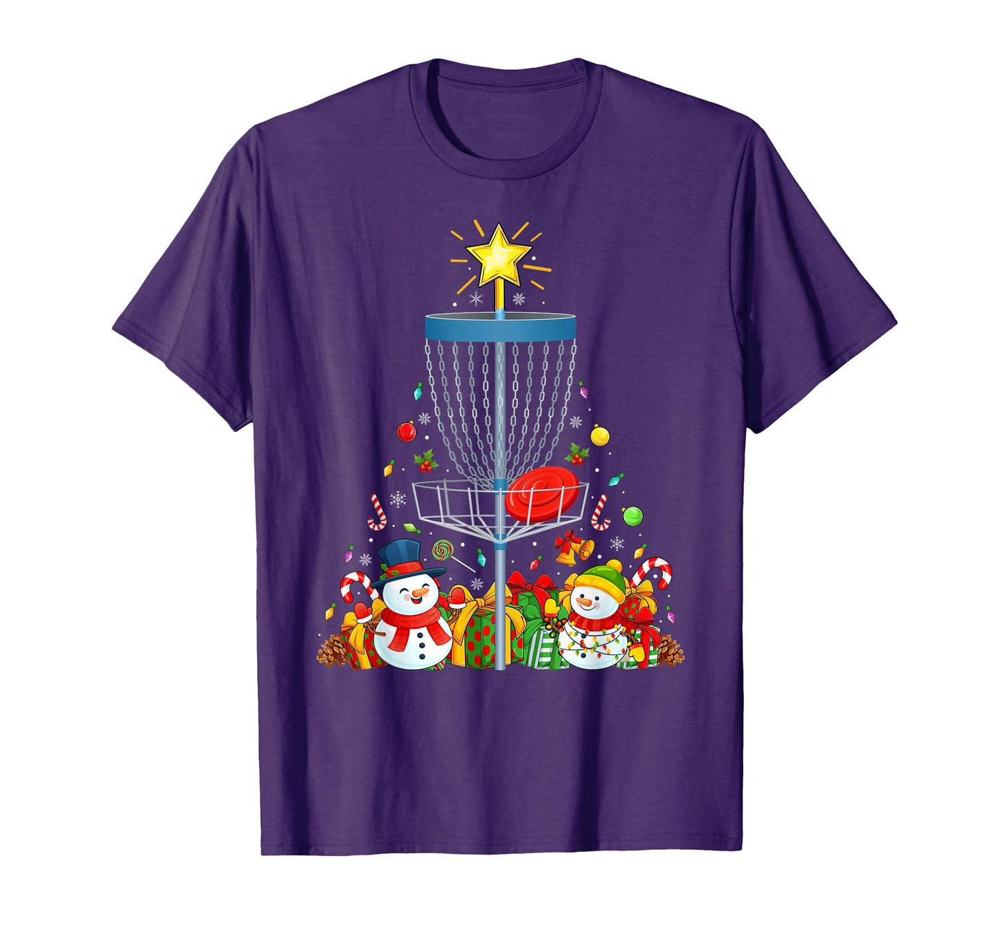 Disc Golf Christmas Tree Decoration Holiday Xmas T-Shirt