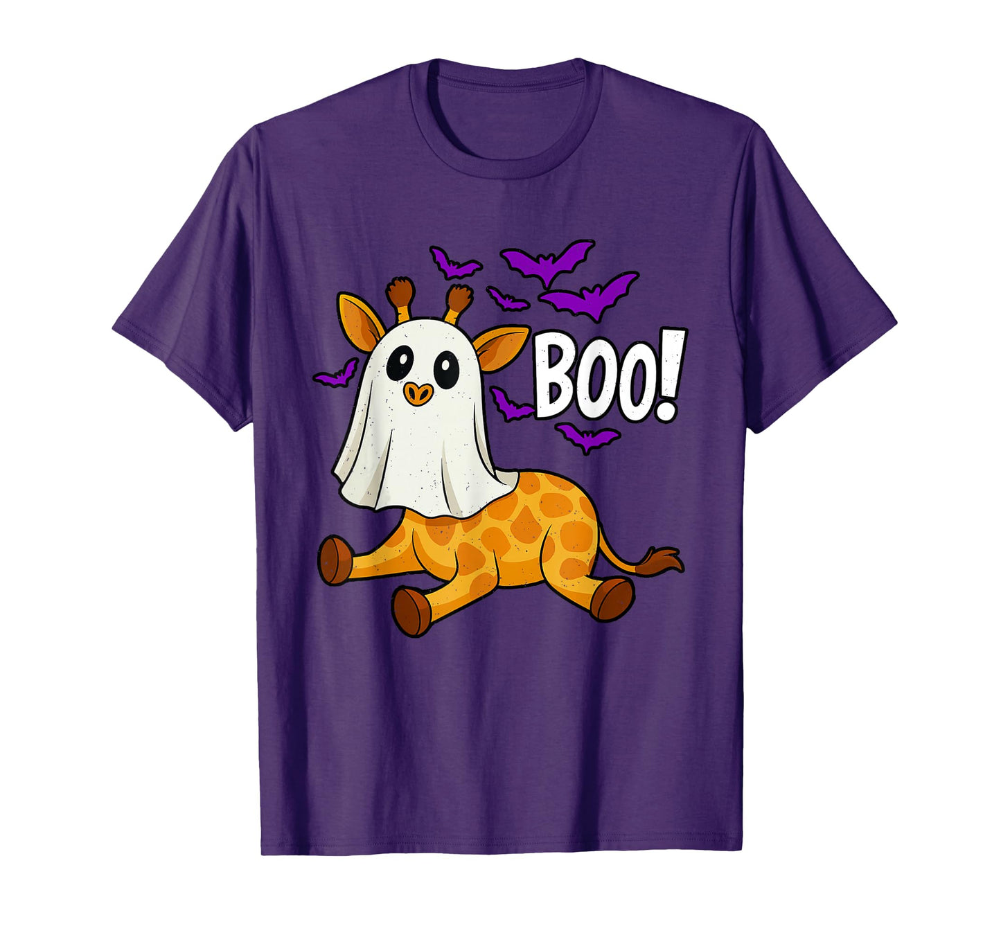 Boo Ghost Giraffe Halloween Funny Zoo Animal Wildlife Spooky T-Shirt