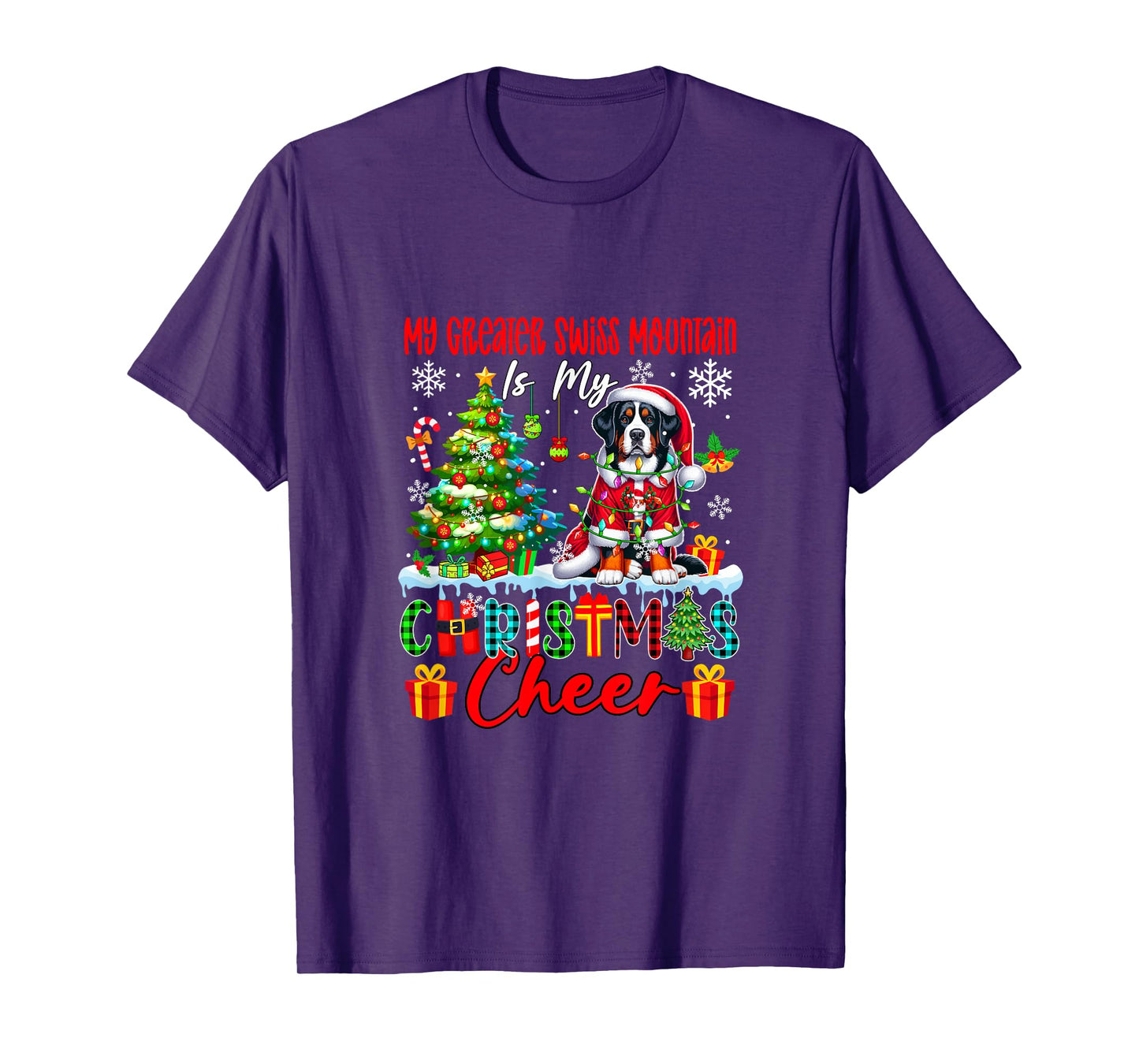 My Greater Swiss Mountain is My Xmas Cheer Funny Santa Owner T-Shirt
