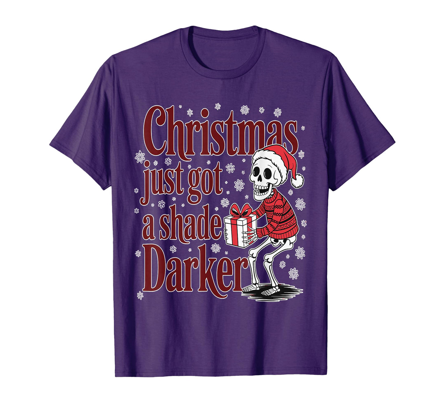 Gothmas Gothic Academia Christmas Skeleton Holiday T-Shirt