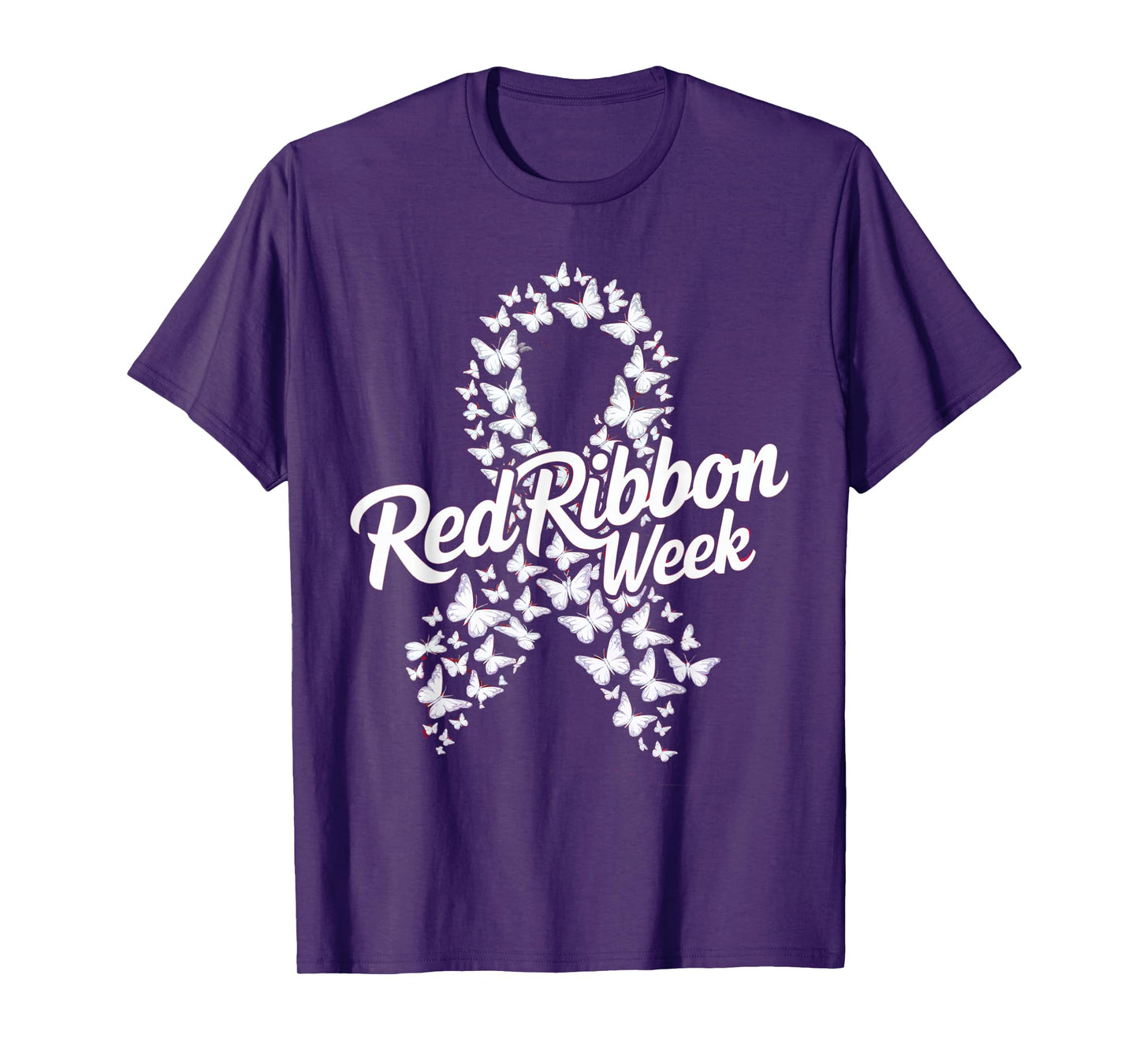 Red Ribbon Week 2025 HOPE LOVE SUPPORT Red Ribbon Week T-Shirt