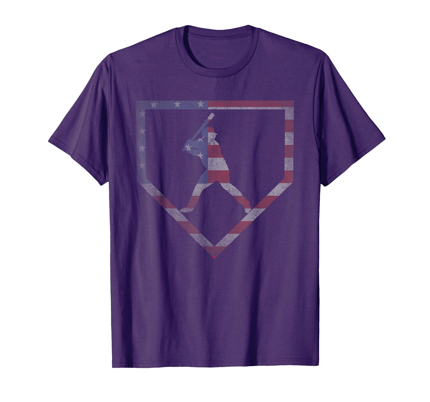 Vintage American flag Baseball USA T-Shirt