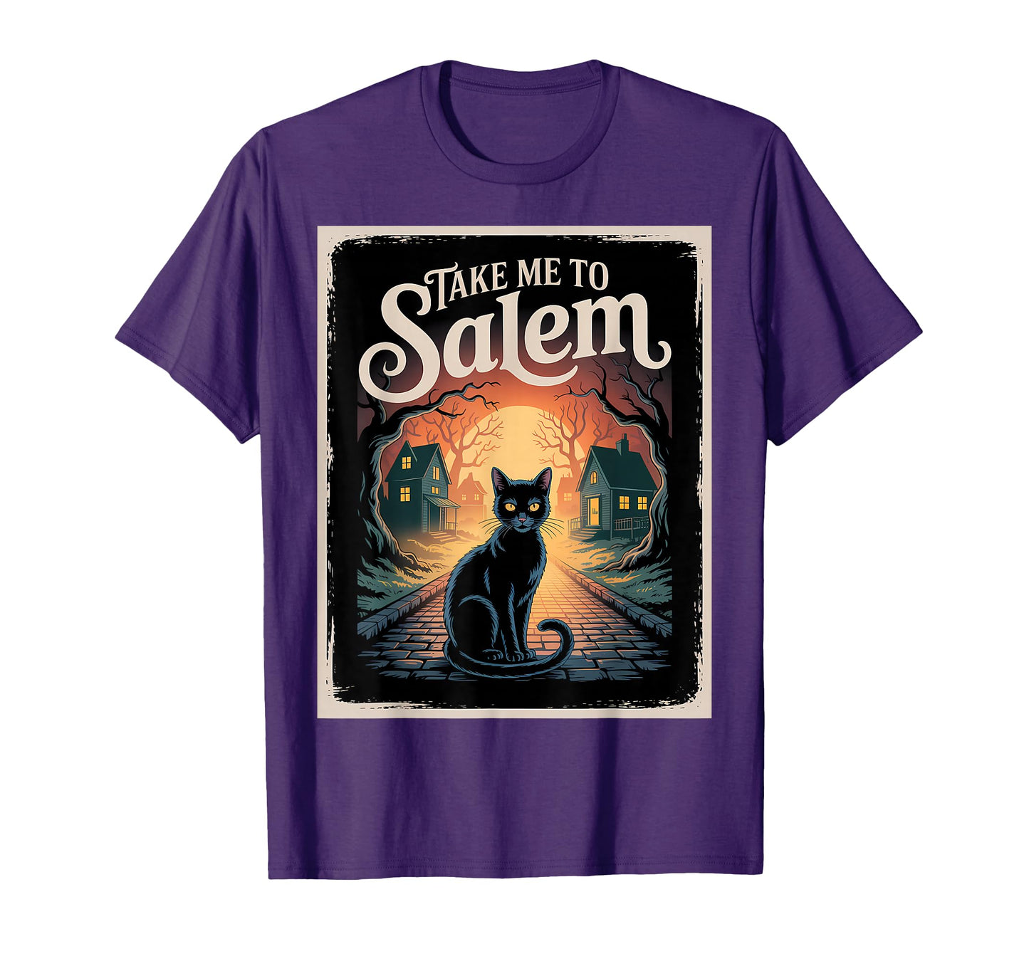 Take Me to Salem Black cat Spooky Outfit for Halloween T-Shirt