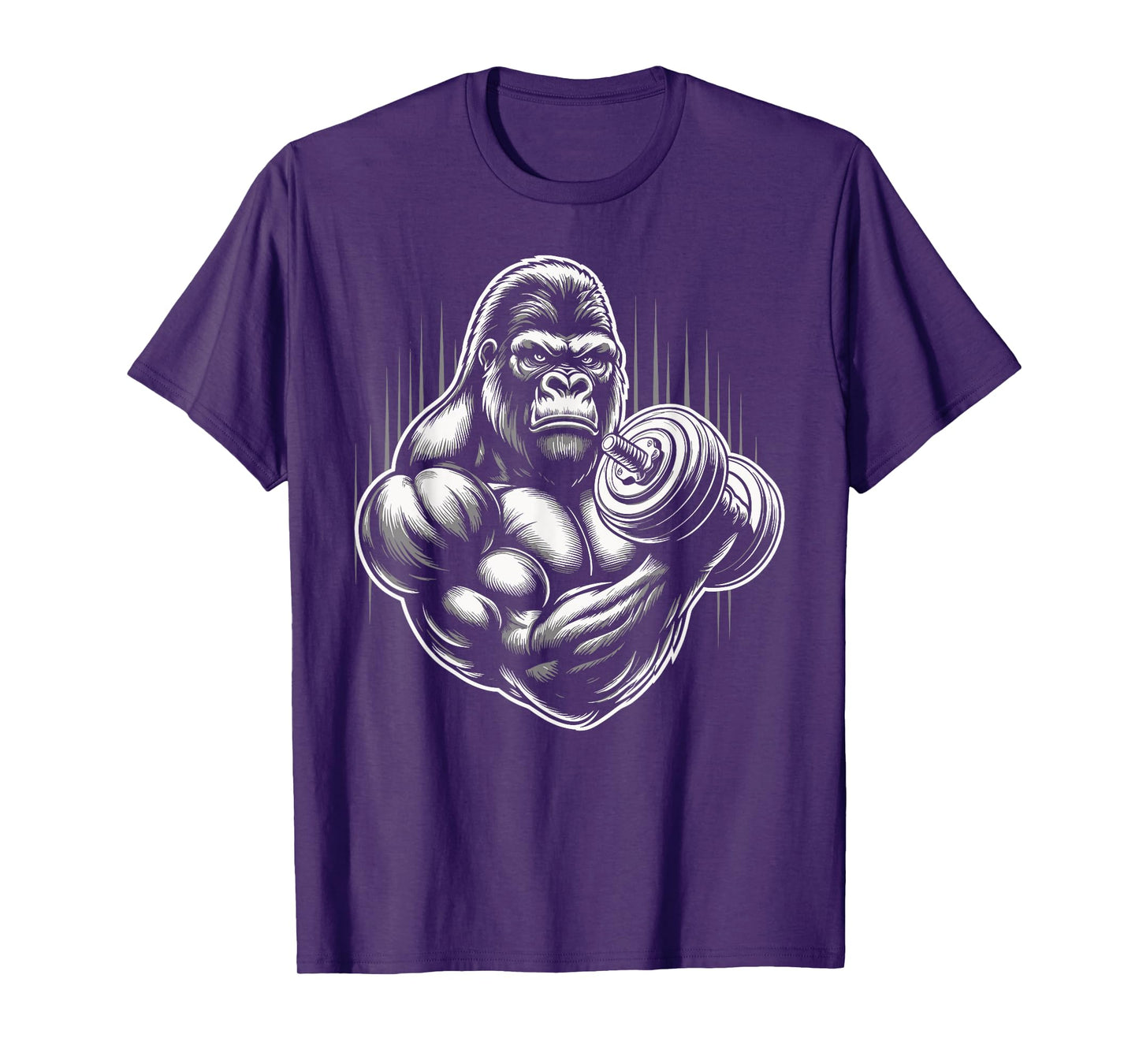 Gorilla Muscle Dumbbell Workout T-Shirt
