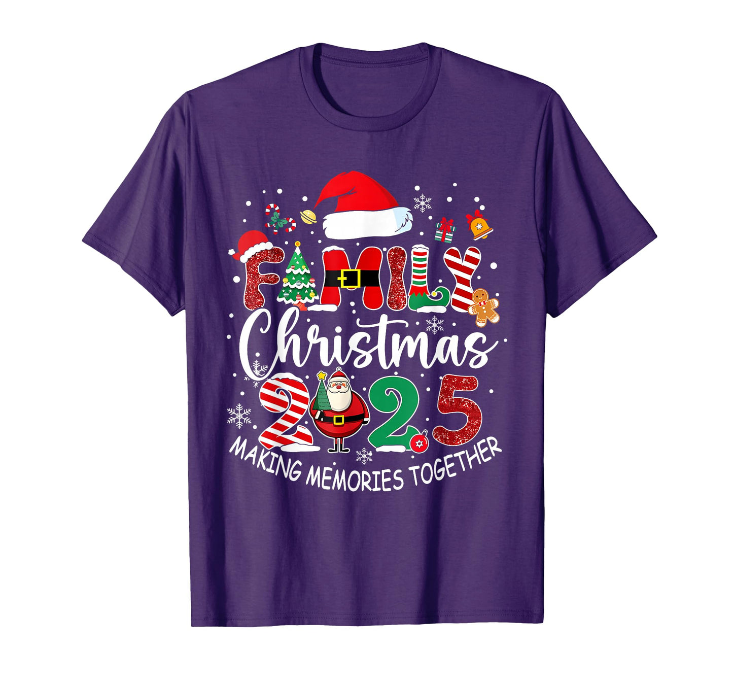 Family Christmas 2025 Matching Outfit Xmas Squad Santa T-Shirt