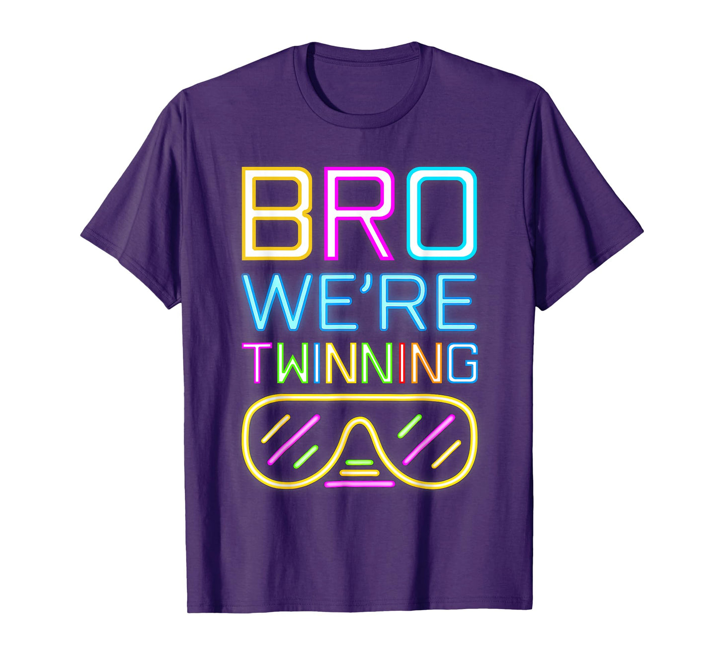 Vintage Twinning With My Bro Spirit Week Twin Day Sunglasses T-Shirt