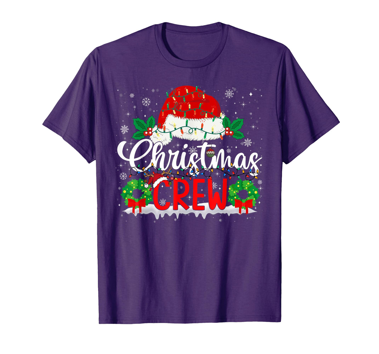 Christmas Crew Christmas Lights Family Matching Pajamas T-Shirt