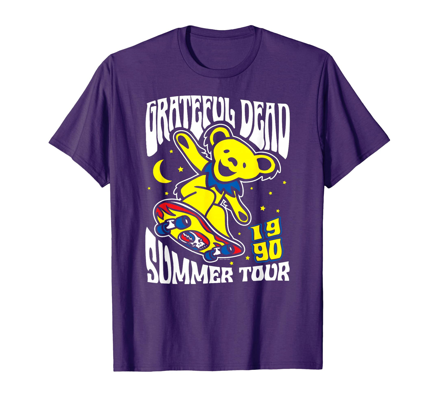 Grateful Dead Skateboard Bear Summer '90 Vintage Band T-Shirt