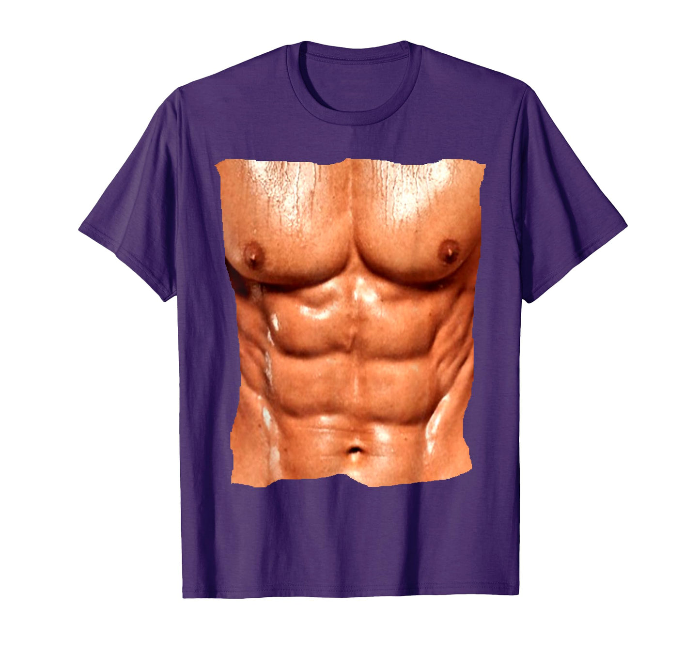 Replica Six Pack Abdomnial Abs Fake Muscle Chest T-Shirt T-Shirt